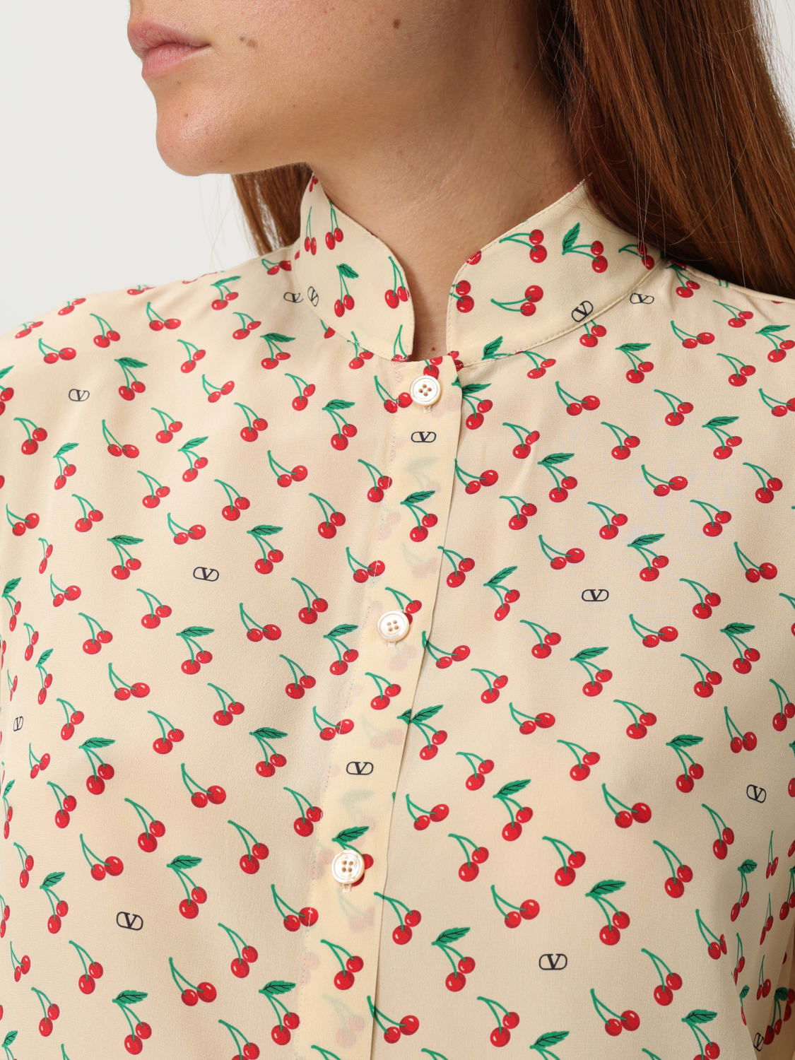 VALENTINO SHIRT: Shirt woman Valentino, Yellow Cream - Img 5