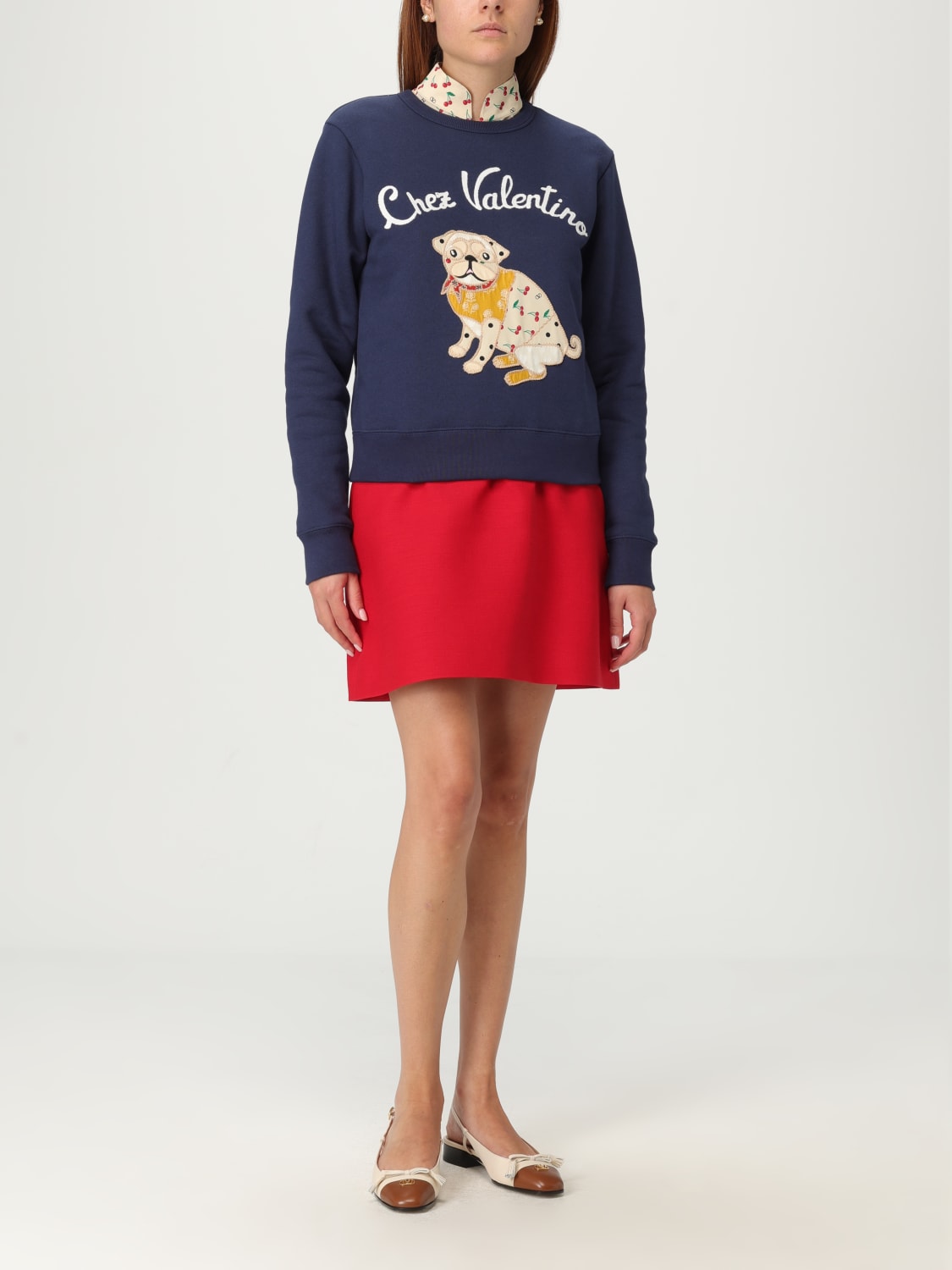 VALENTINO SWEATSHIRT: Sweatshirt woman Valentino, Blue - Img 2