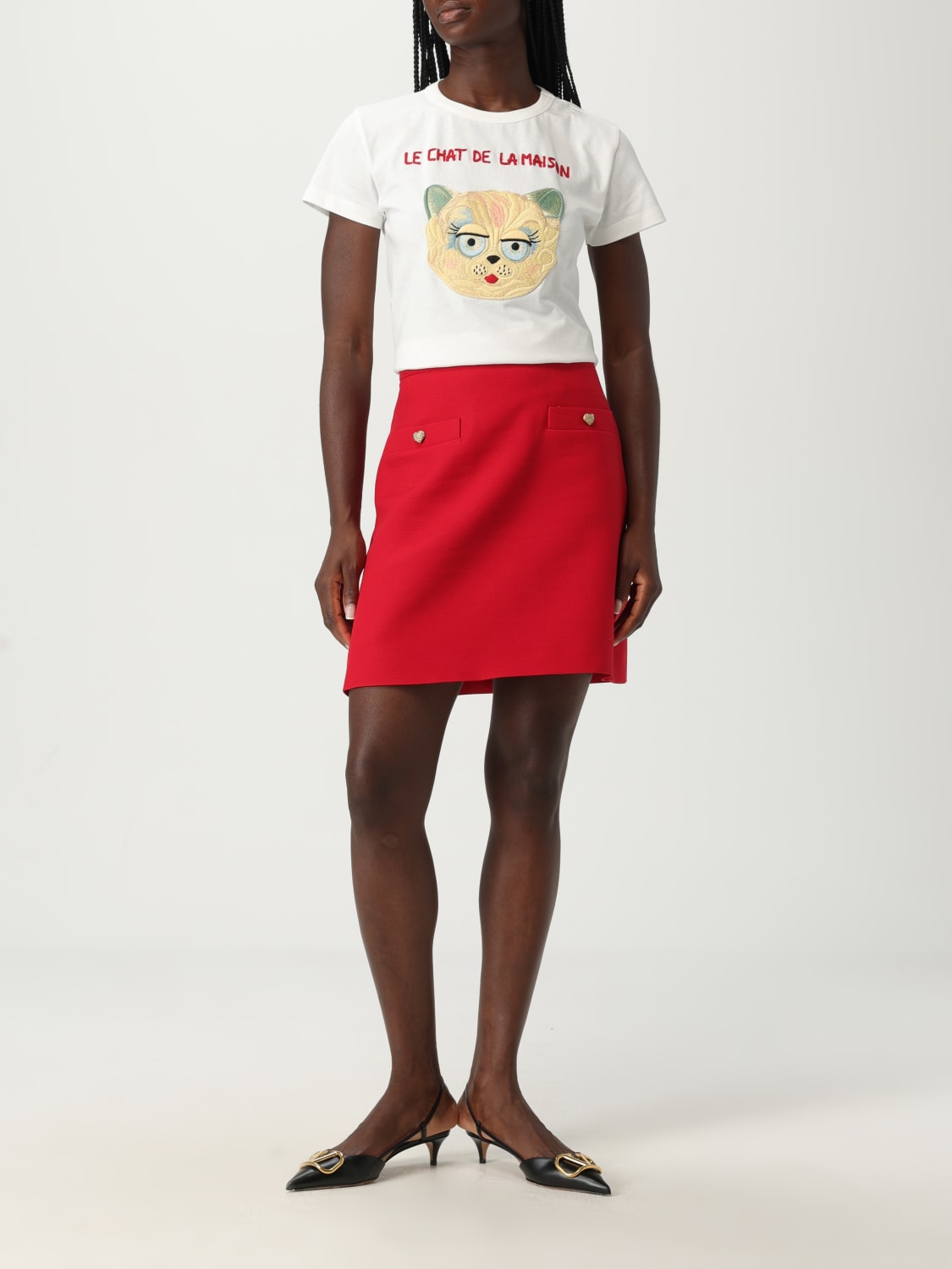 VALENTINO T-SHIRT: T-shirt woman Valentino, Yellow Cream - Img 2