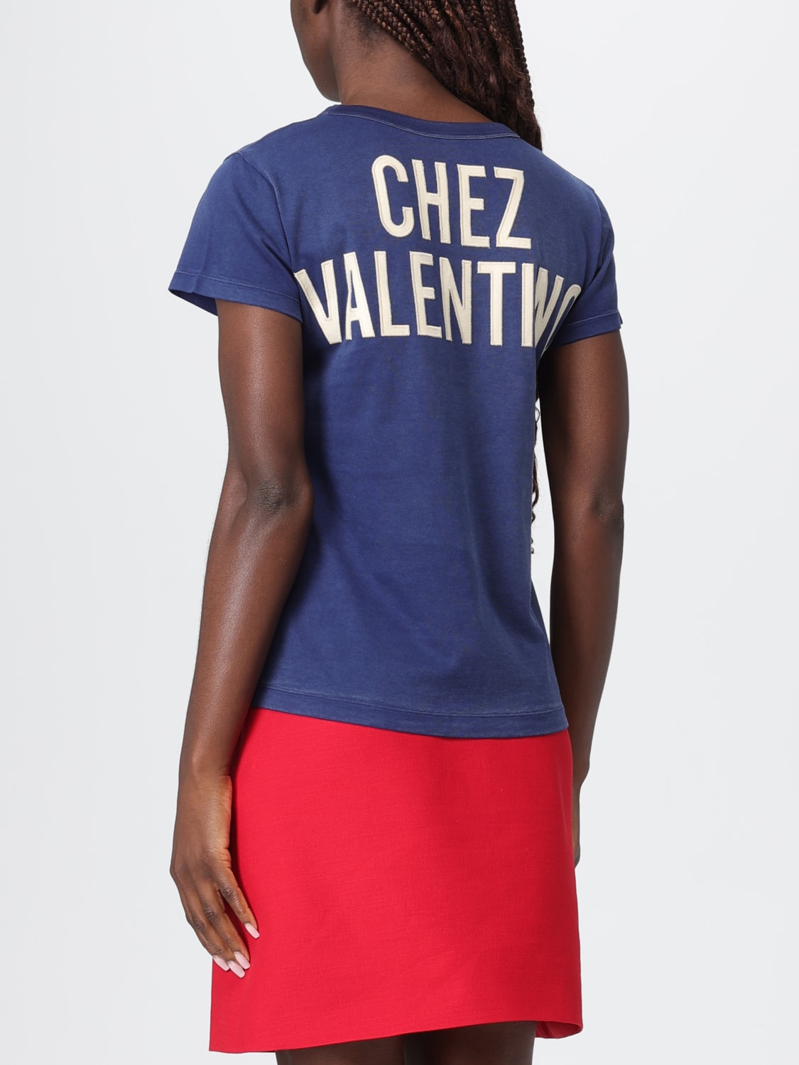 VALENTINO T-SHIRT: T-shirt woman Valentino, Blue - Img 3