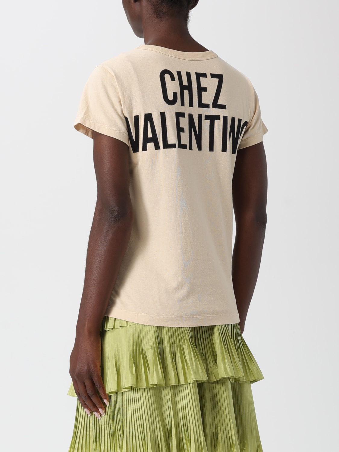 VALENTINO T-SHIRT: T-shirt woman Valentino, Yellow Cream - Img 3