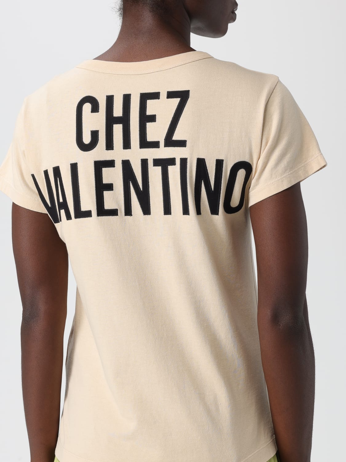 VALENTINO T-SHIRT: T-shirt woman Valentino, Yellow Cream - Img 5
