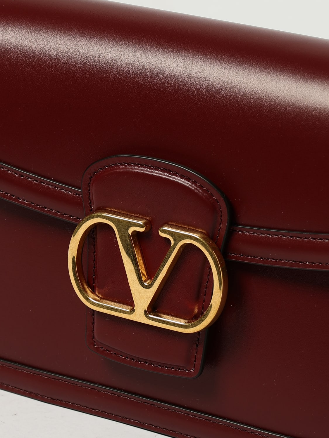 VALENTINO GARAVANI BORSA A TRACOLLA: Borsa 9To5 Valentino Garavani in pelle, Bordeaux - Img 4