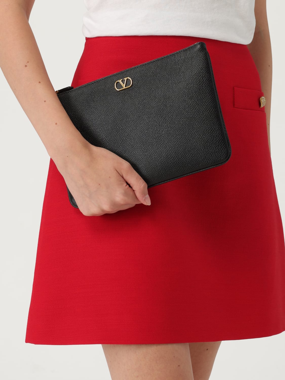 VALENTINO GARAVANI CLUTCH: Shoulder bag woman Valentino Garavani, Black - Img 2