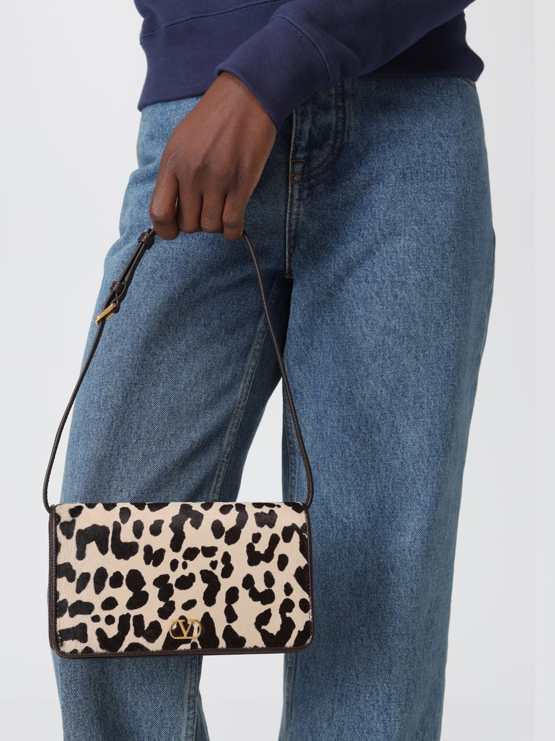 VALENTINO GARAVANI MINI BAG: Shoulder bag woman Valentino Garavani, Beige - Img 2