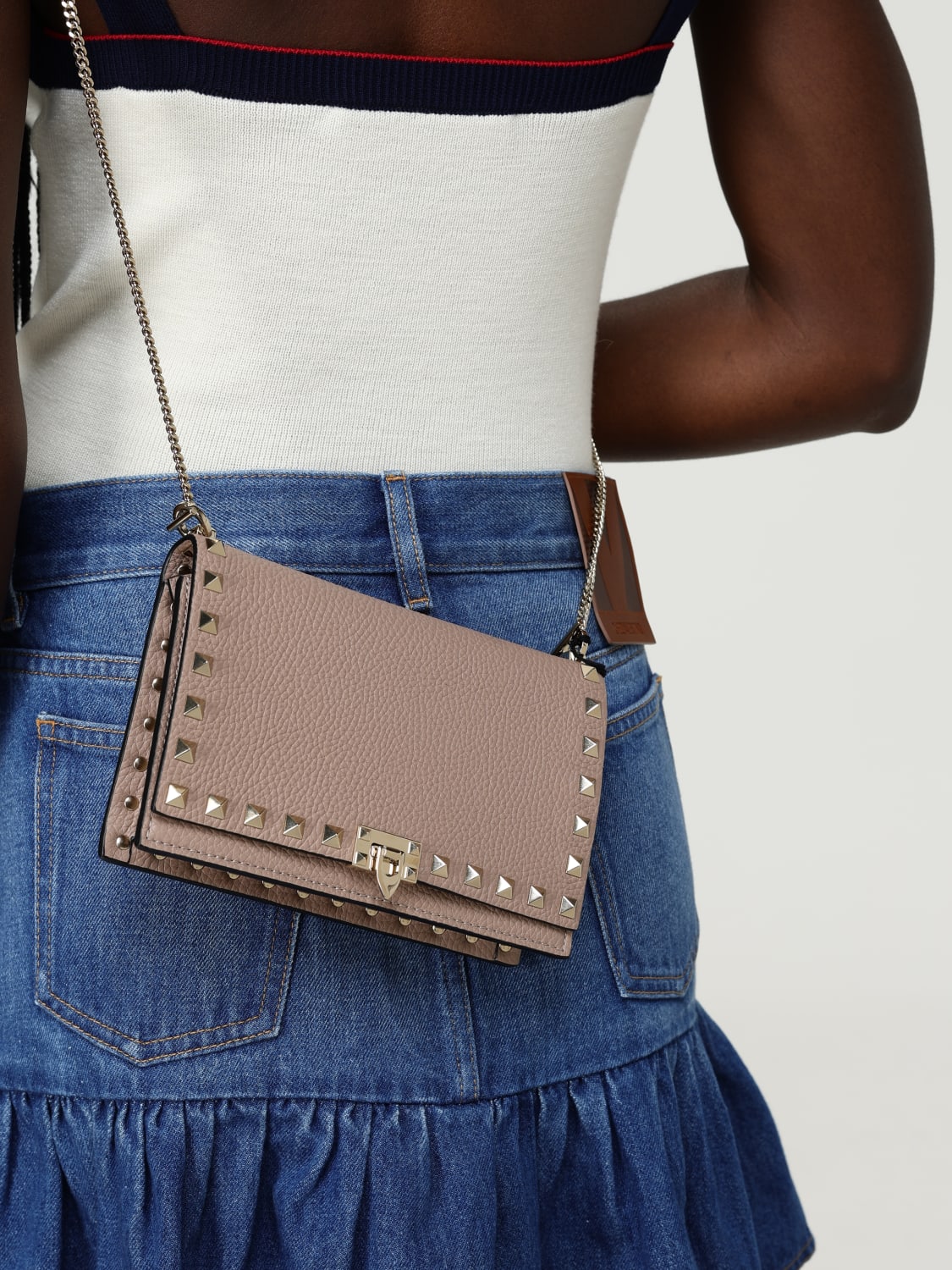 VALENTINO GARAVANI MINI BAG: Shoulder bag woman Valentino Garavani, Blush Pink - Img 2