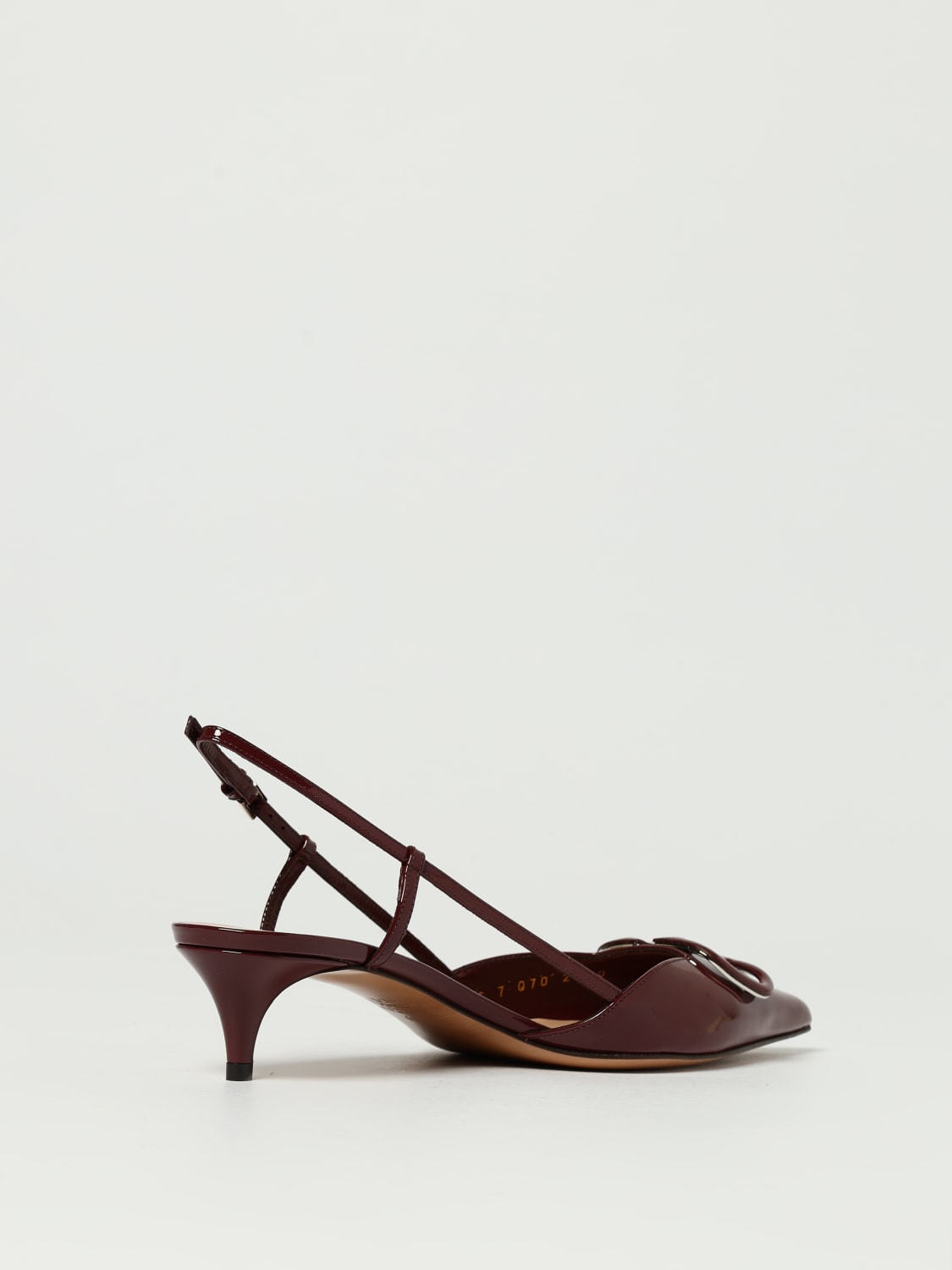 VALENTINO GARAVANI DÉCOLLETÉ: Slingback VLogo Signature Valentino Garavani in vernice , Bordeaux - Img 3