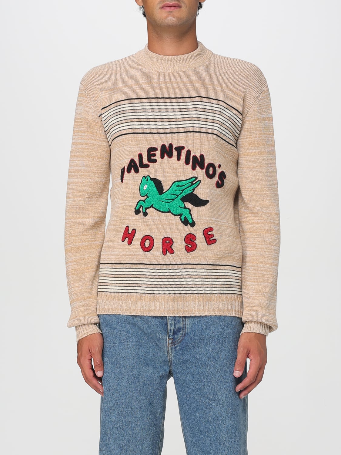 VALENTINO SWEATER: Sweater men Valentino, Beige - Img 1