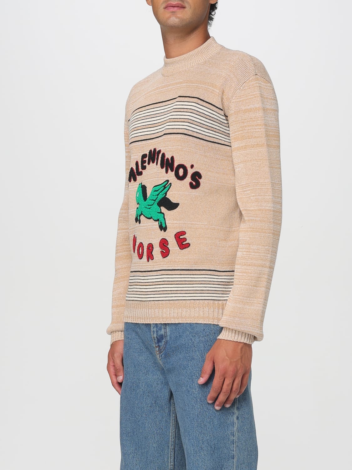 VALENTINO SWEATER: Sweater men Valentino, Beige - Img 4