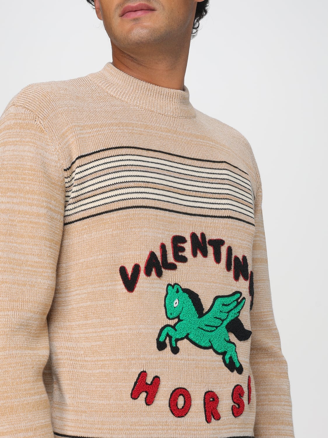 VALENTINO SWEATER: Sweater men Valentino, Beige - Img 5