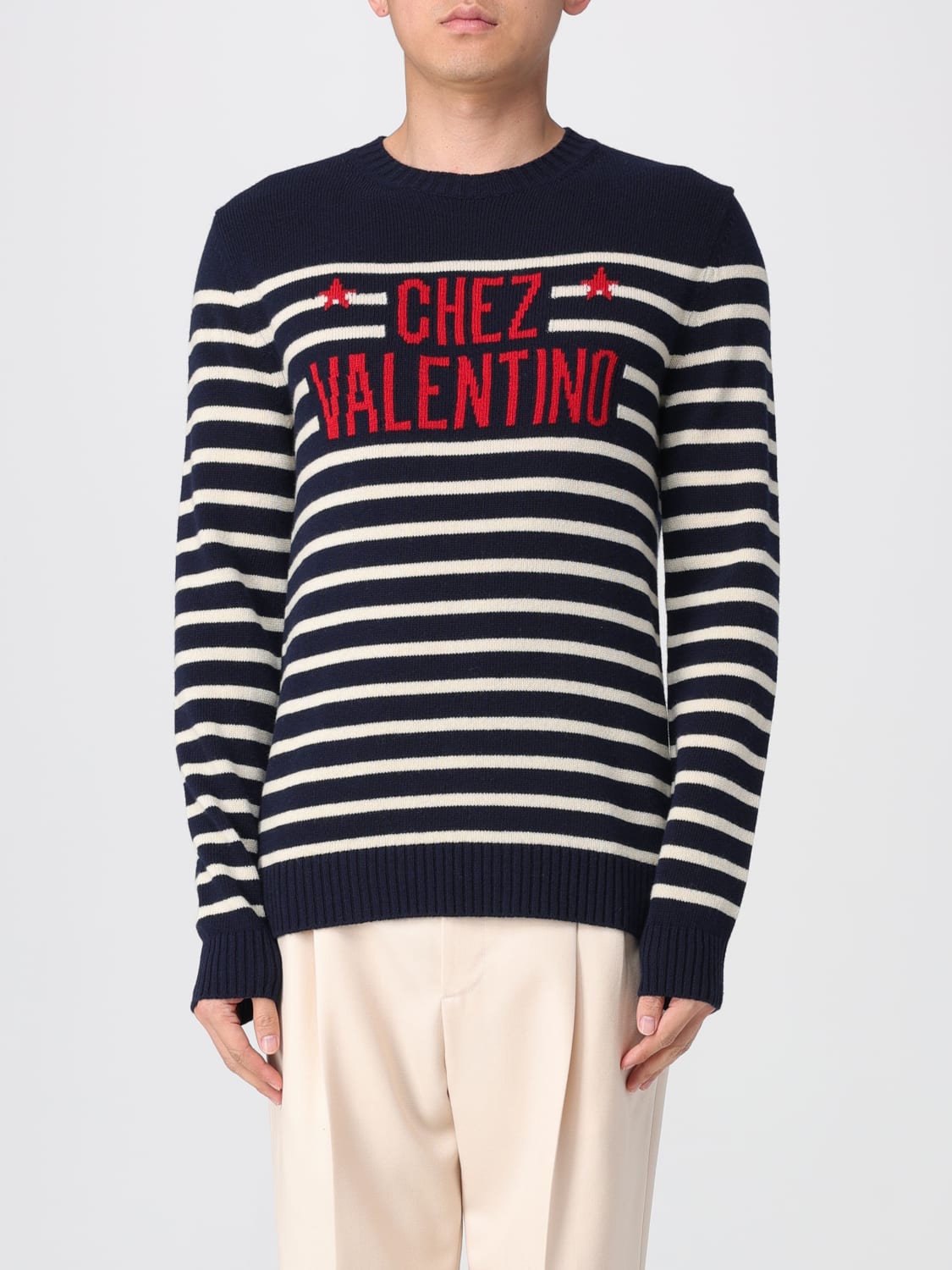 VALENTINO SWEATER: Sweater men Valentino, Blue - Img 1