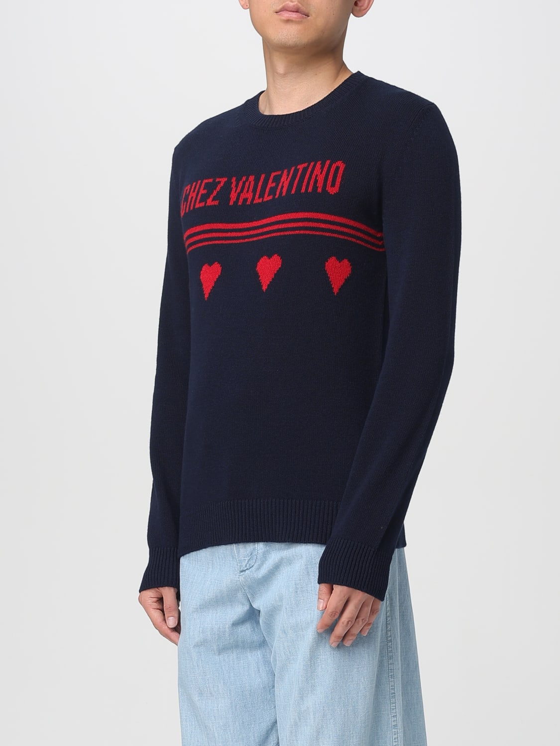 VALENTINO SWEATER: Sweater men Valentino, Blue - Img 3