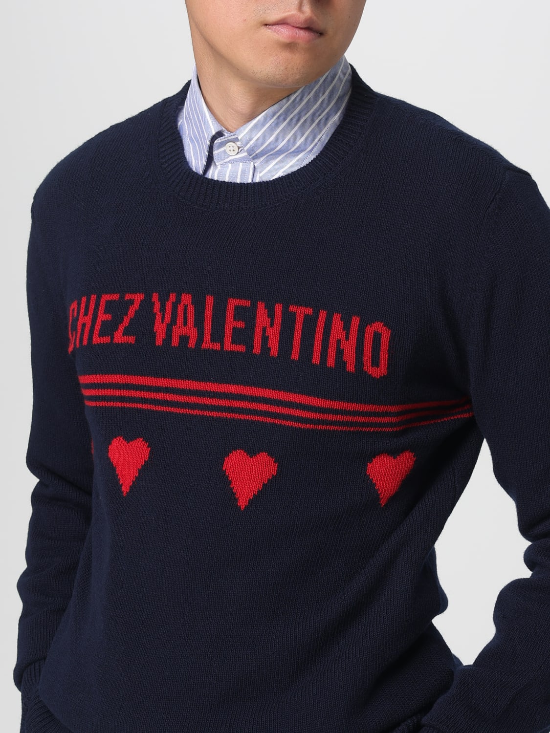 VALENTINO SWEATER: Sweater men Valentino, Blue - Img 4