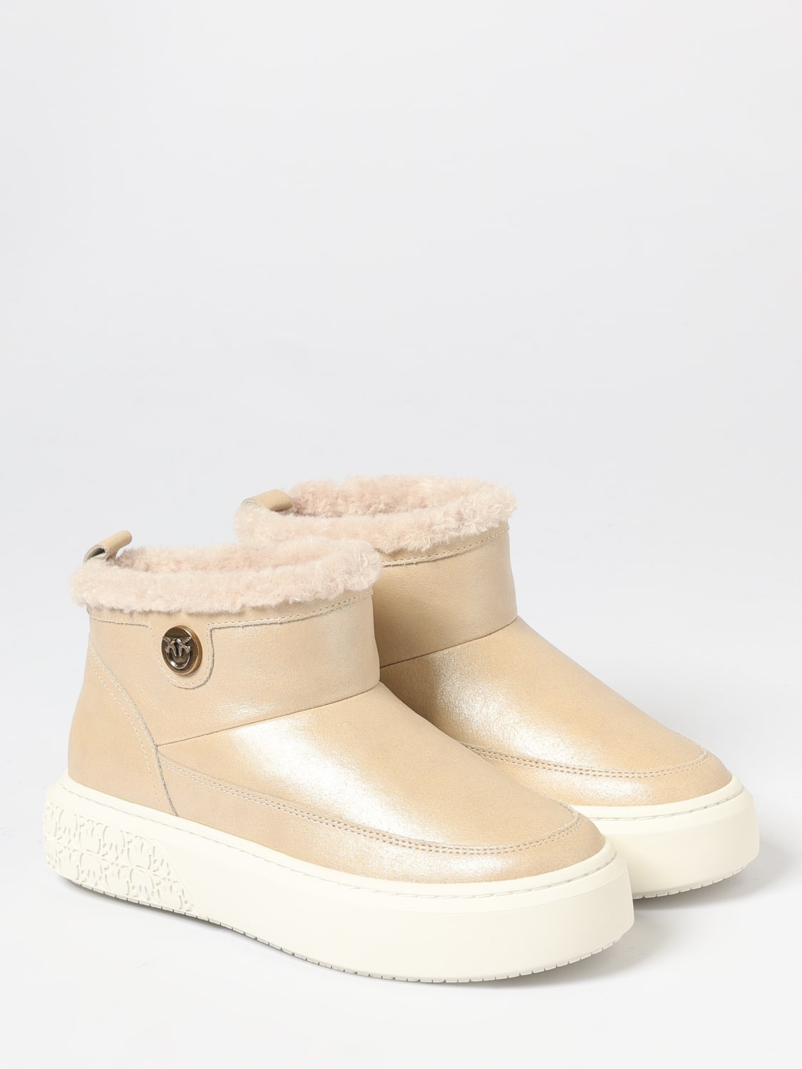 PINKO STIVALI: Stivaletto Pinko in pelle laminata , Pesca - Img 2