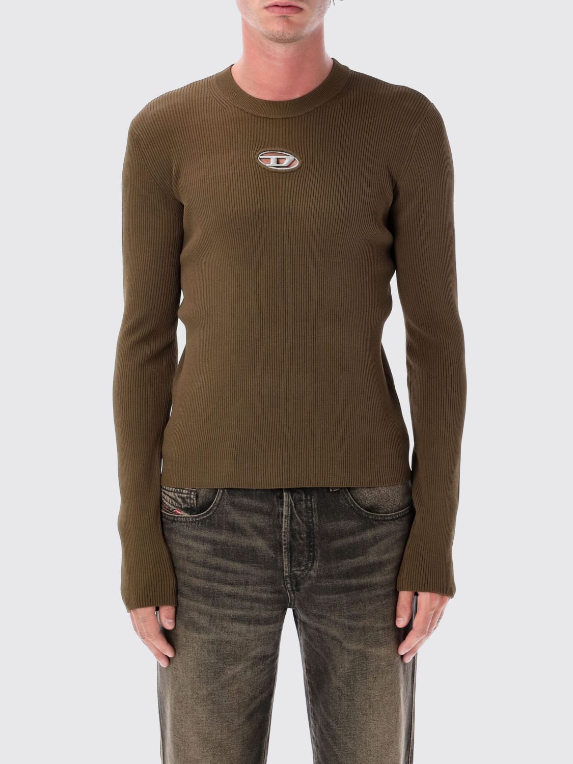 DIESEL SWEATER: Sweater men Diesel, Military - Img 1