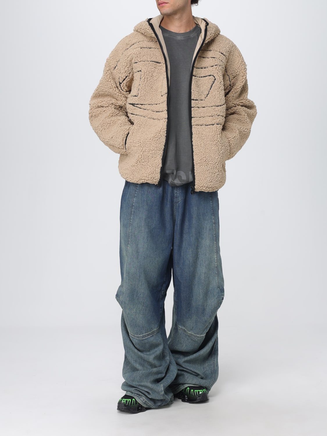 DIESEL SWEATSHIRT: Jacket men Diesel, Green - Img 2