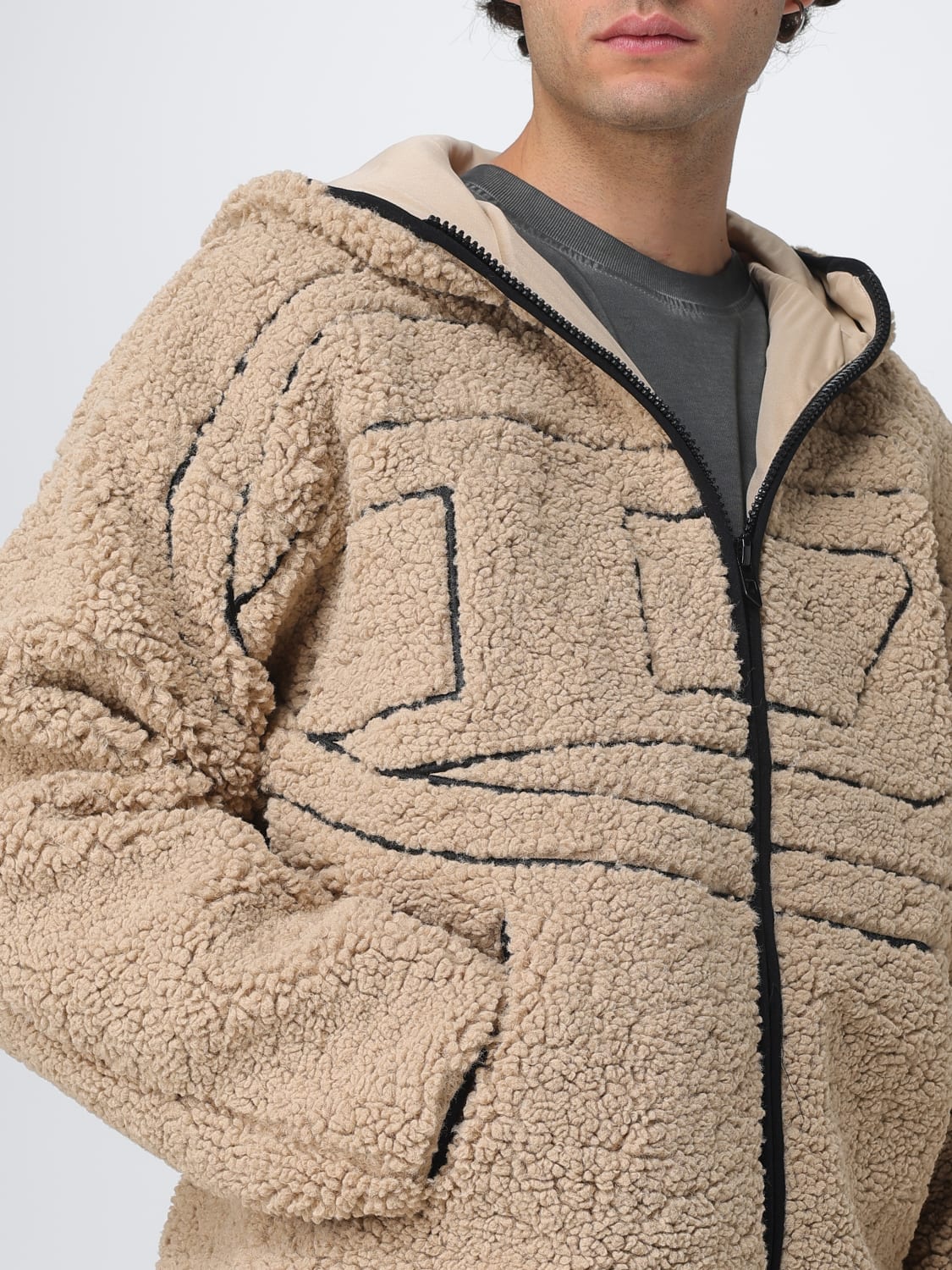 DIESEL SWEATSHIRT: Jacket men Diesel, Green - Img 5