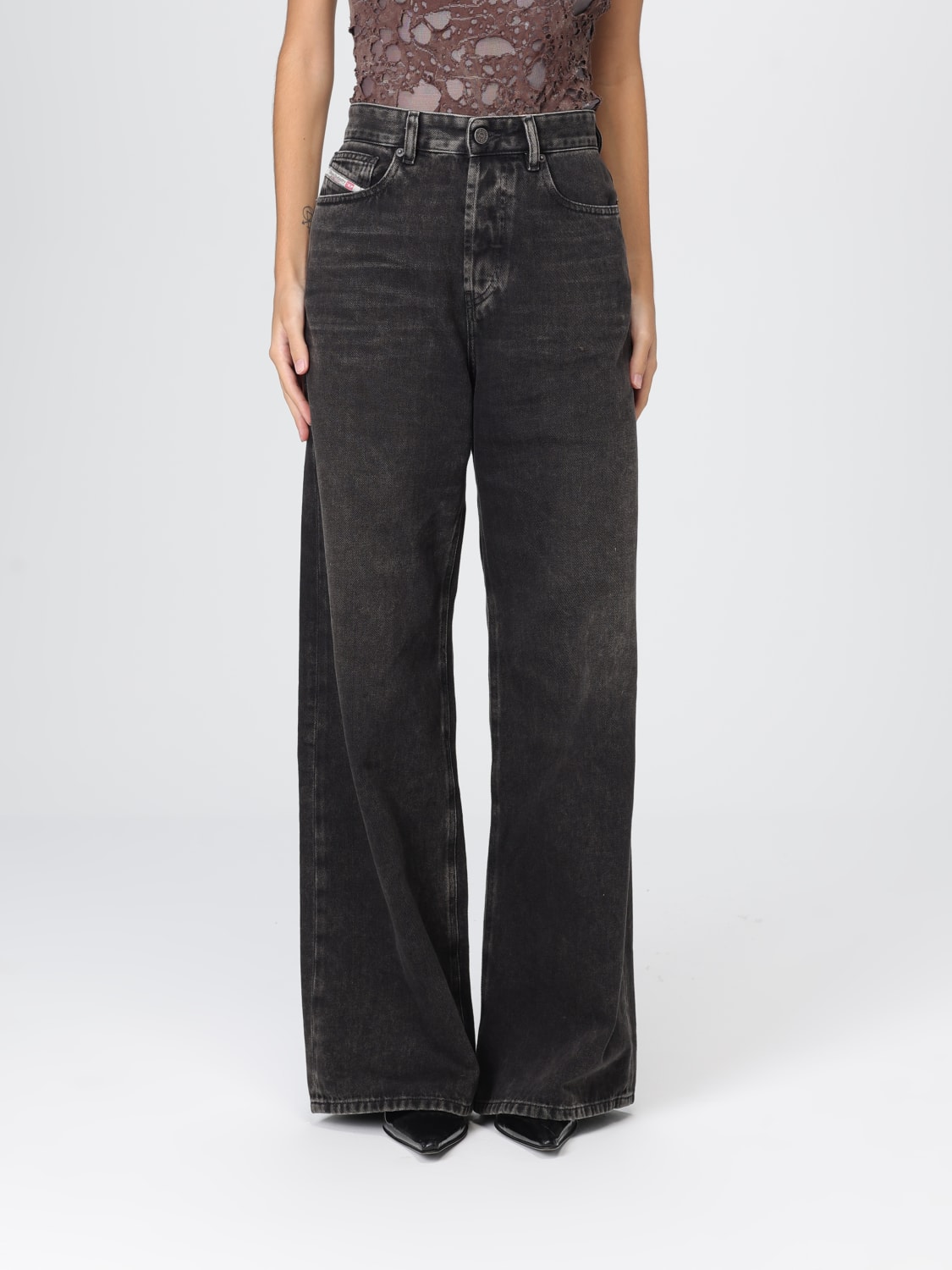 DIESEL JEANS: Jeans woman Diesel, Black - Img 1