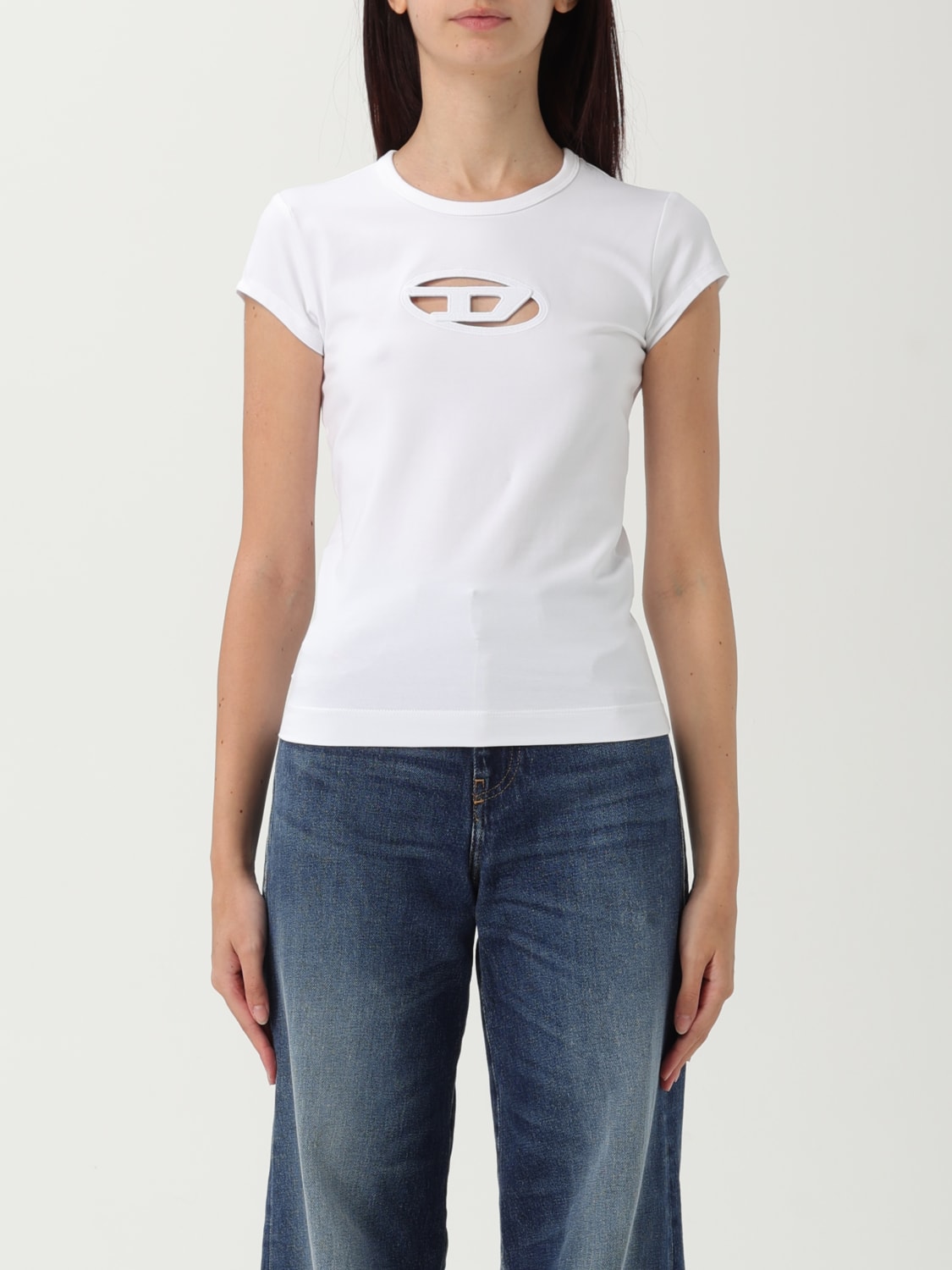 DIESEL CAMISETA: Camiseta mujer Diesel, Blanco - Img 1