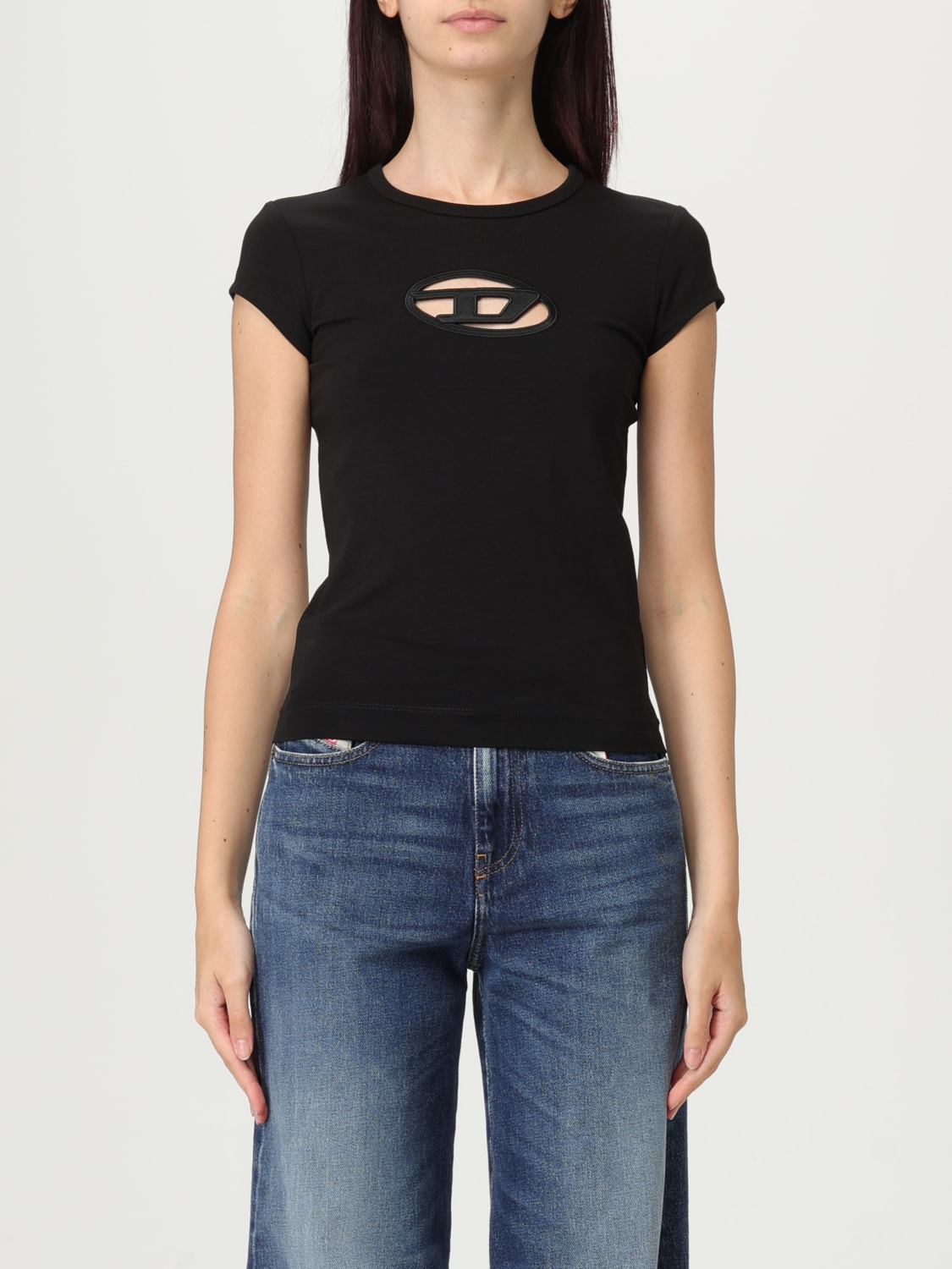 DIESEL T-SHIRT: T-shirt woman Diesel, Black - Img 1
