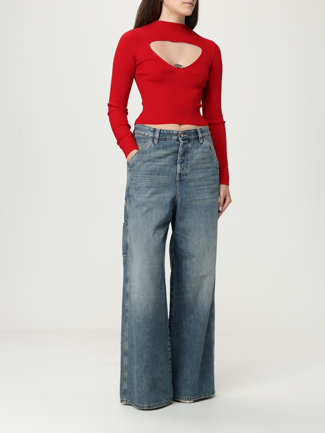 DIESEL TOP: Sweater woman Diesel, Red - Img 2