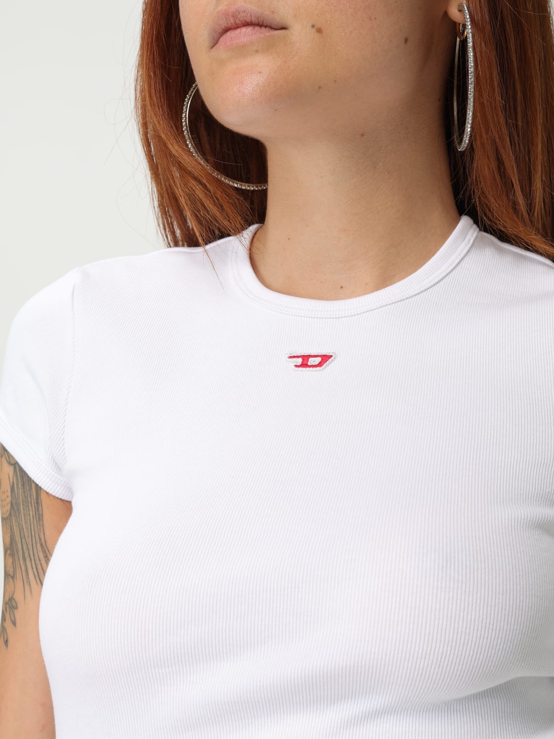 DIESEL：Tシャツ レディース - ホワイト | GIGLIO.COMオンライン