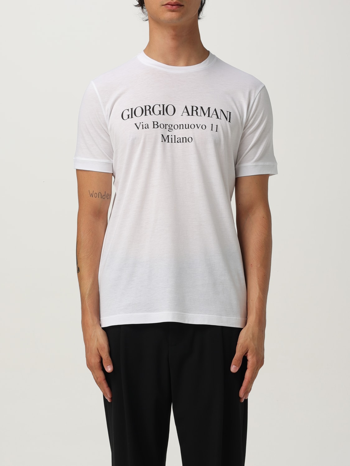 GIORGIO ARMANI T-SHIRT: T-shirt men Giorgio Armani, White - Img 1