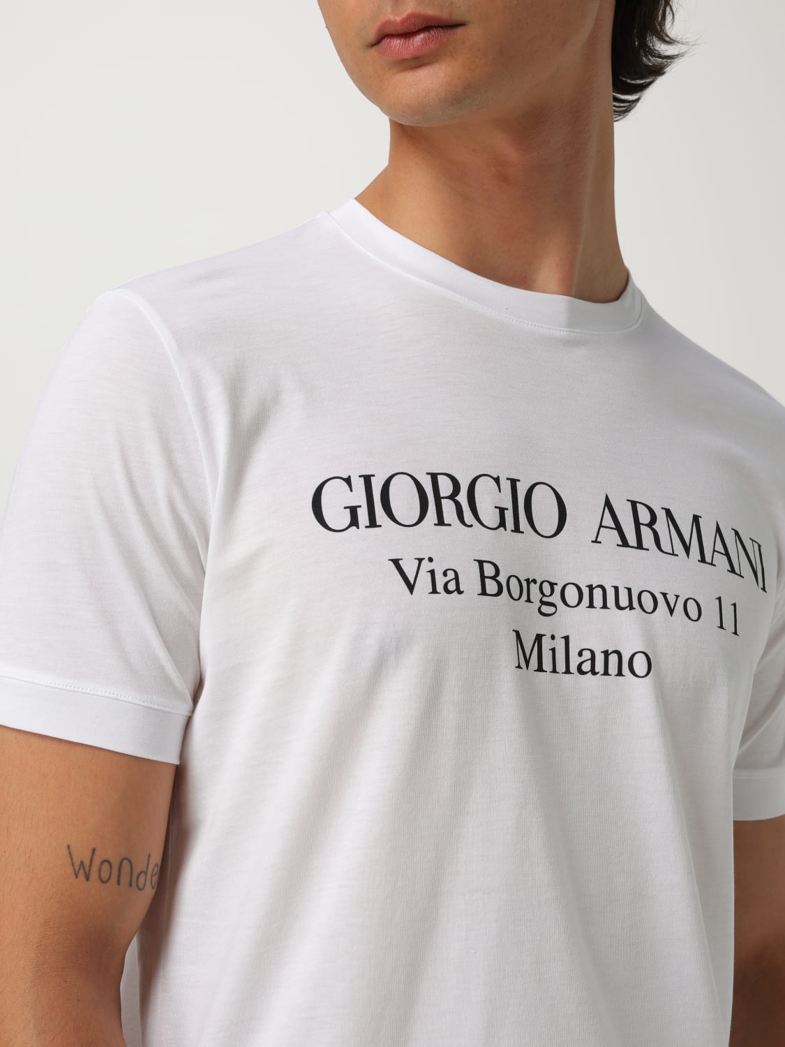 GIORGIO ARMANI T-SHIRT: T-shirt men Giorgio Armani, White - Img 4