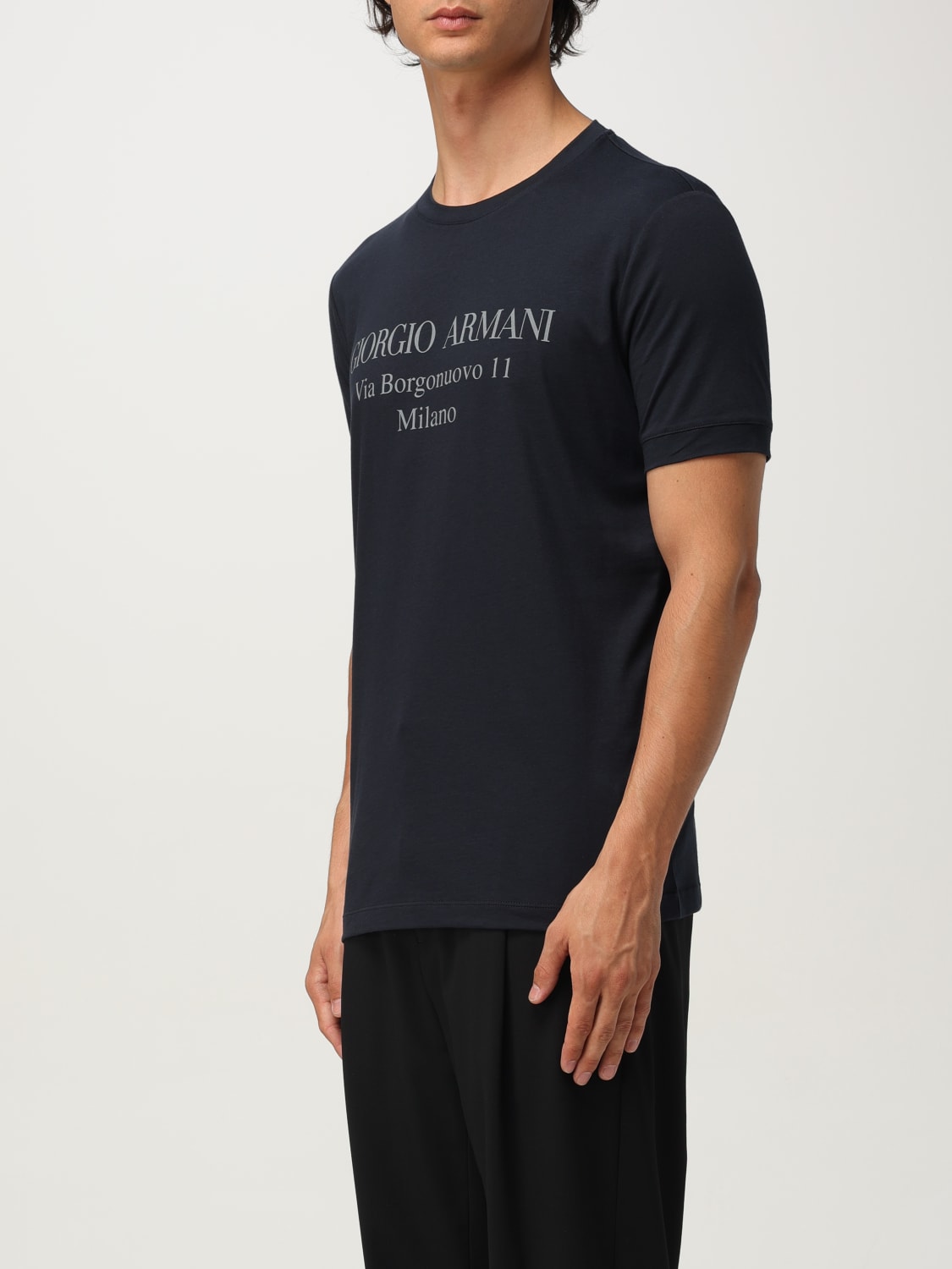GIORGIO ARMANI Tシャツ: Tシャツ メンズ Giorgio Armani, ブルー - Img 3