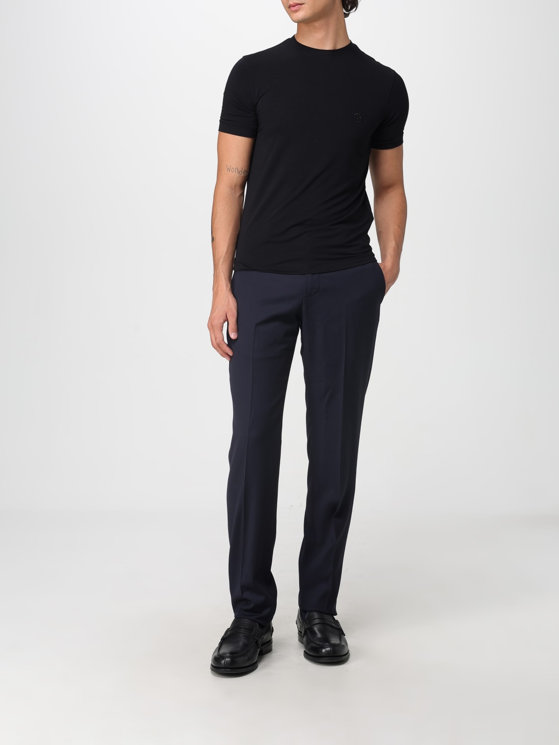 GIORGIO ARMANI T-SHIRT: T-shirt men Giorgio Armani, Black - Img 2