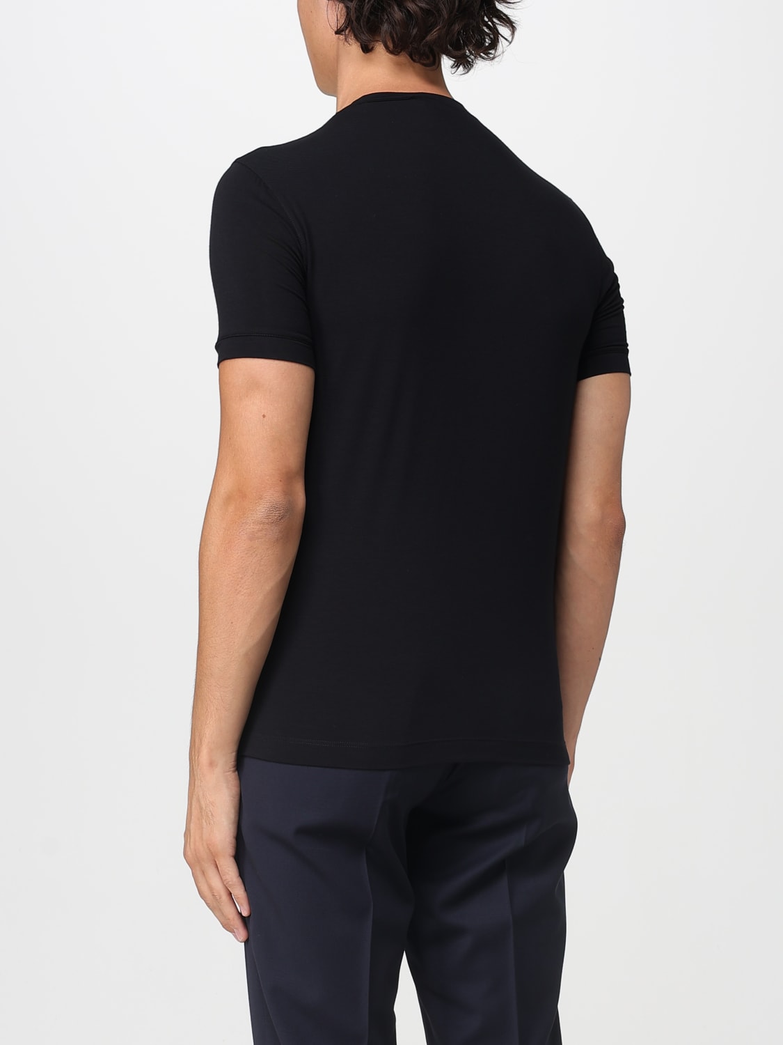 GIORGIO ARMANI T-SHIRT: T-shirt men Giorgio Armani, Black - Img 3