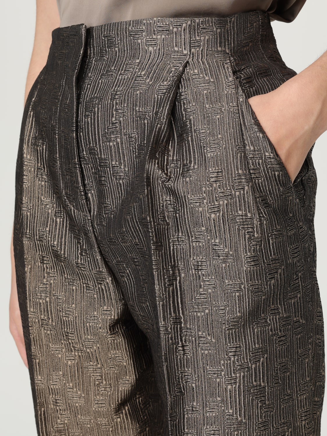 GIORGIO ARMANI PANTS: Pants woman Giorgio Armani, Charcoal - Img 5