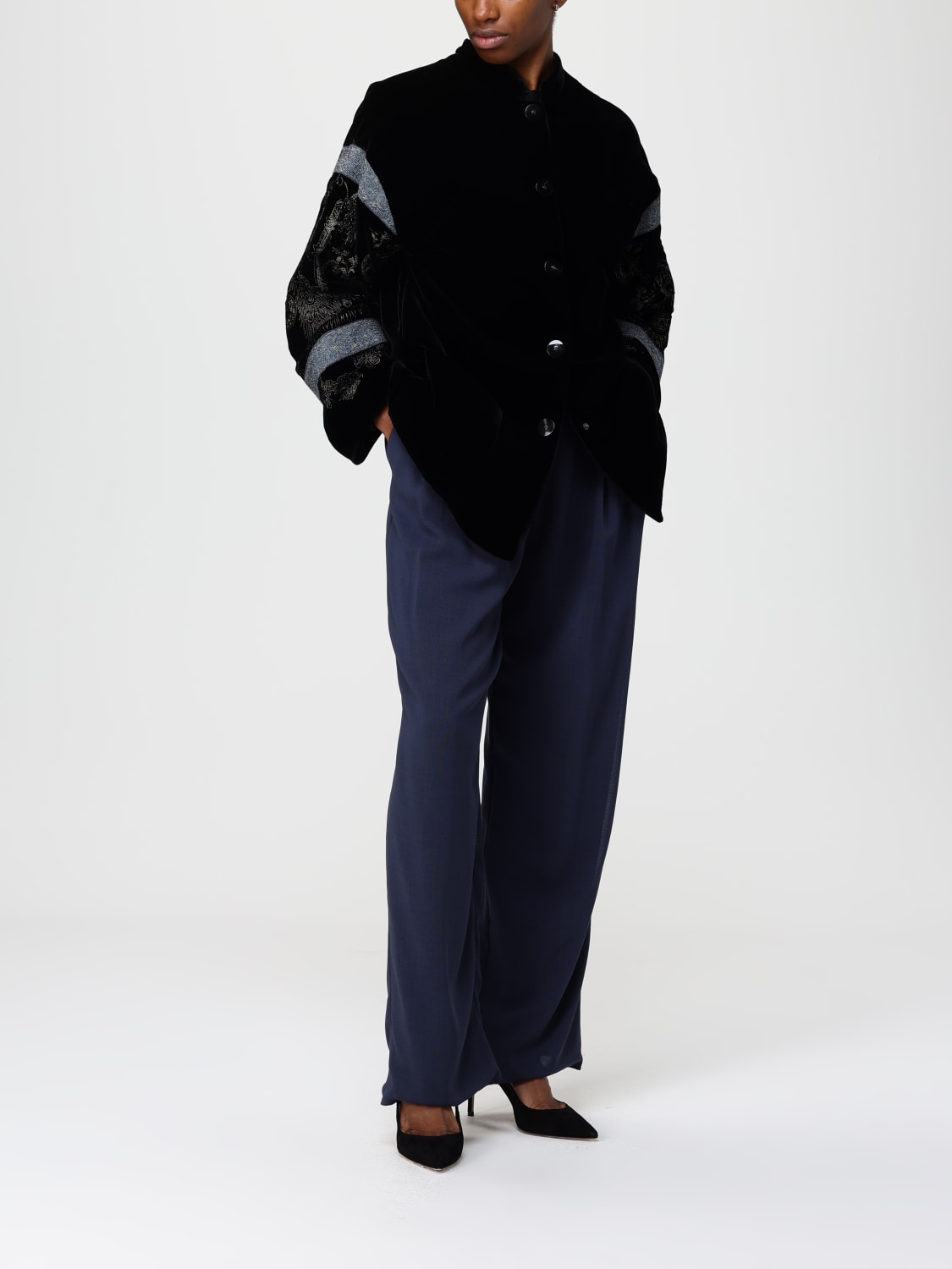 GIORGIO ARMANI PANTS: Pants woman Giorgio Armani, Blue - Img 2