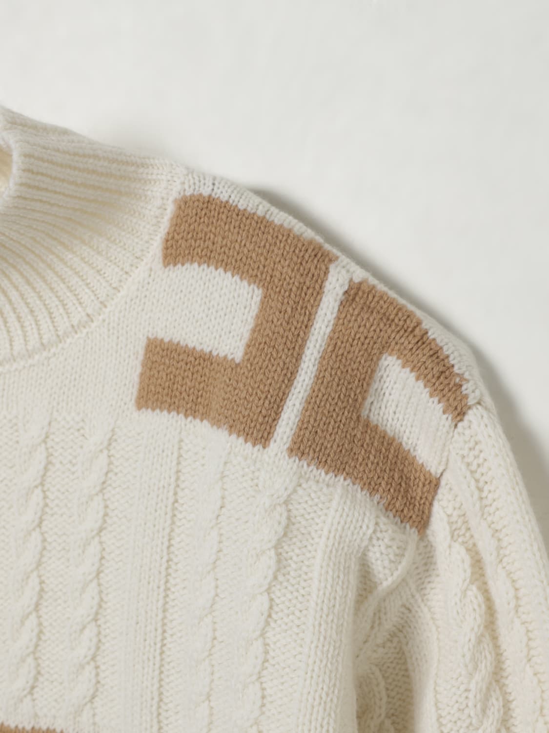 ELISABETTA FRANCHI LA MIA BAMBINA SWEATER: Sweater kids Elisabetta Franchi La Mia Bambina, Ivory - Img 3
