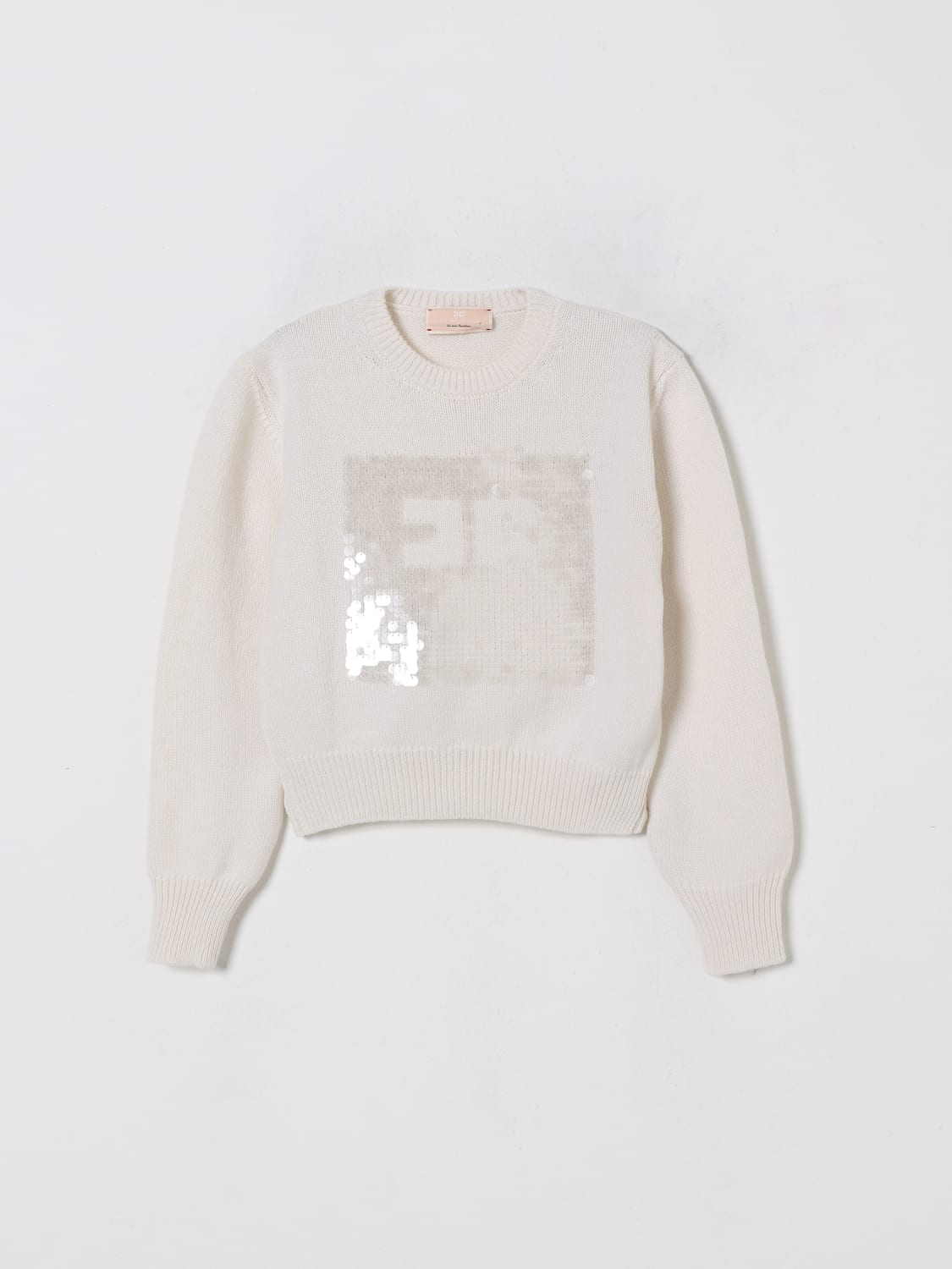 ELISABETTA FRANCHI LA MIA BAMBINA SWEATER: Sweater kids Elisabetta Franchi La Mia Bambina, Ivory - Img 1