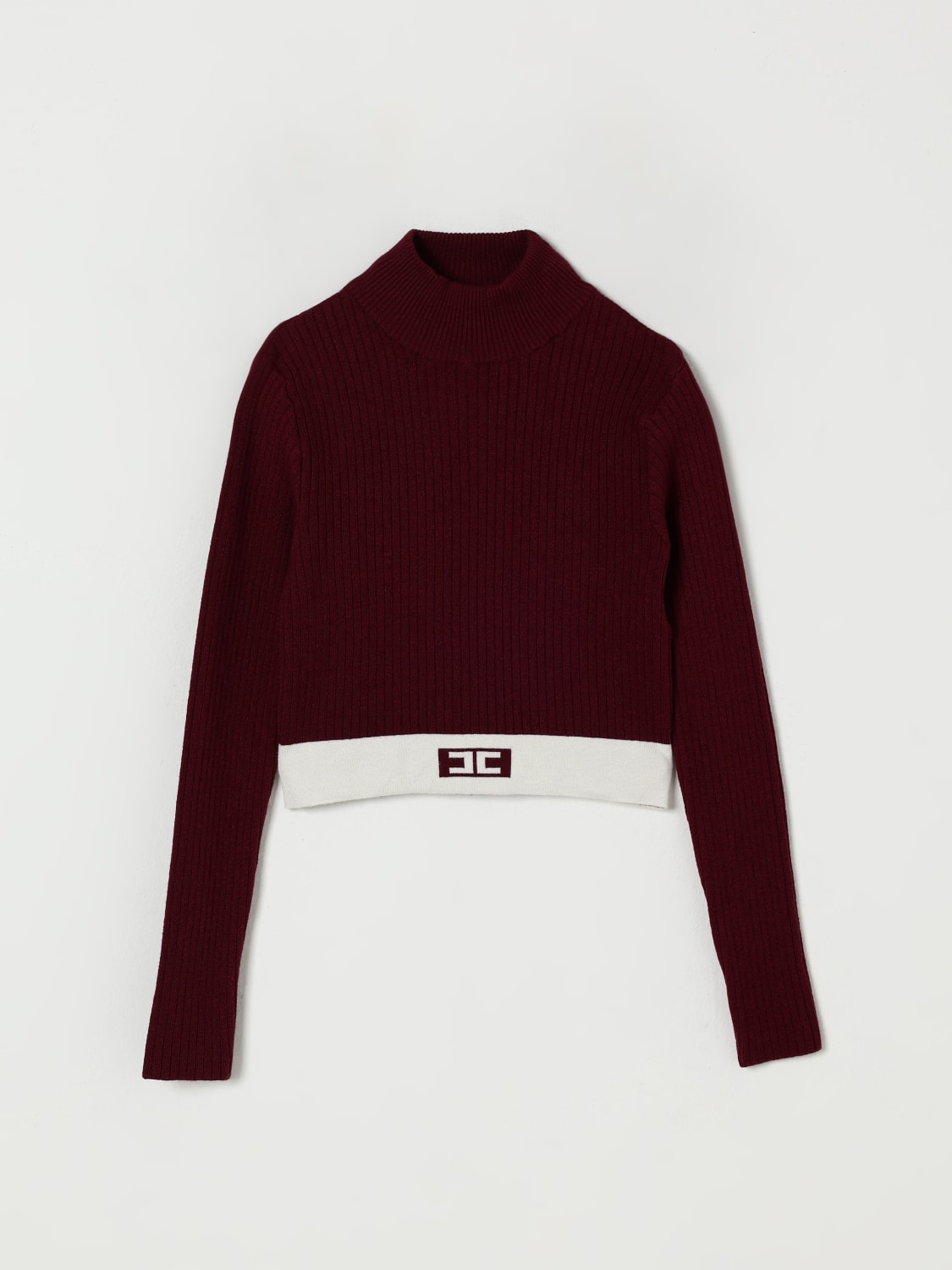 ELISABETTA FRANCHI LA MIA BAMBINA SWEATER: Sweater kids Elisabetta Franchi La Mia Bambina, Burgundy - Img 1