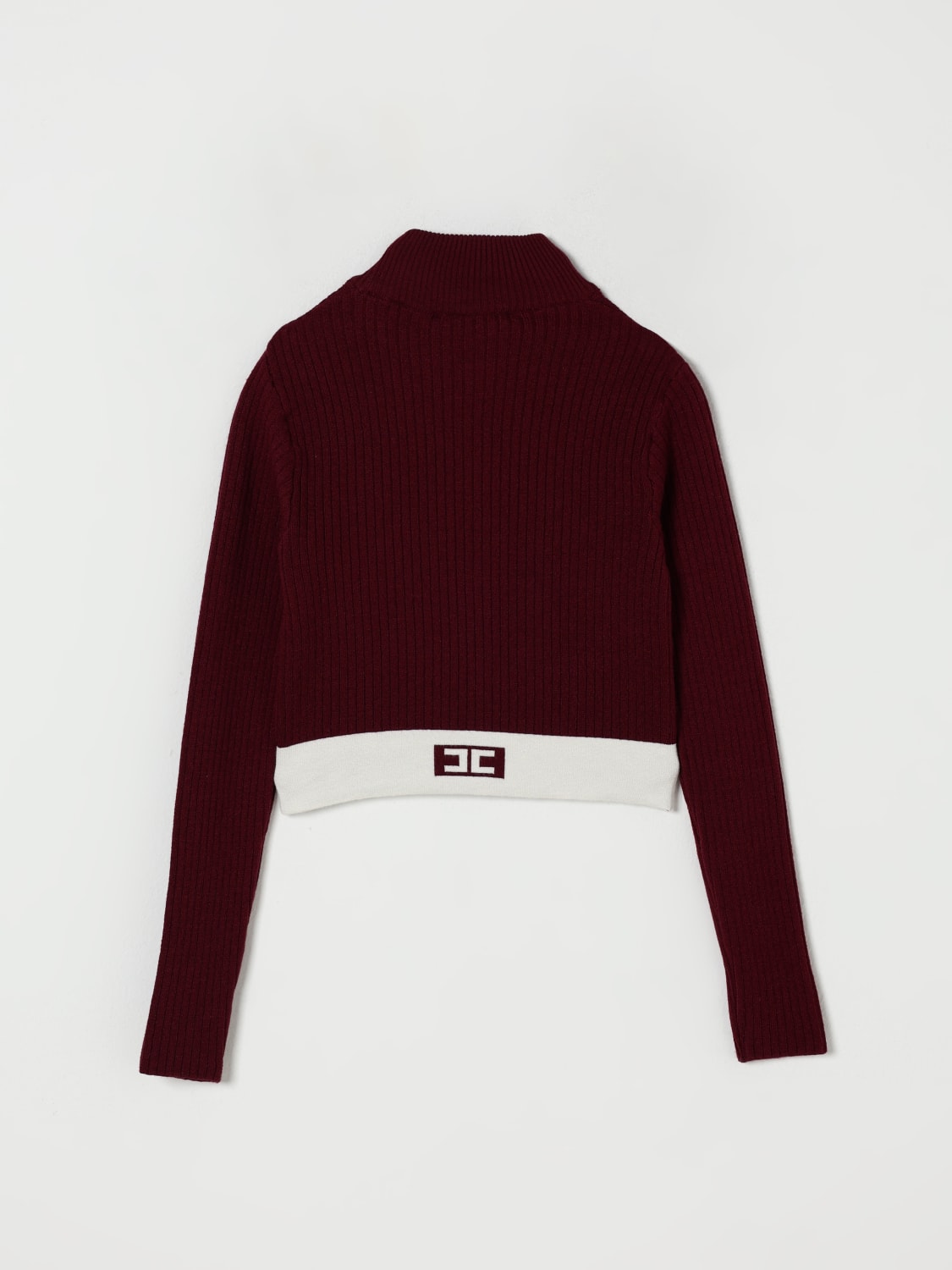 ELISABETTA FRANCHI LA MIA BAMBINA SWEATER: Sweater kids Elisabetta Franchi La Mia Bambina, Burgundy - Img 2