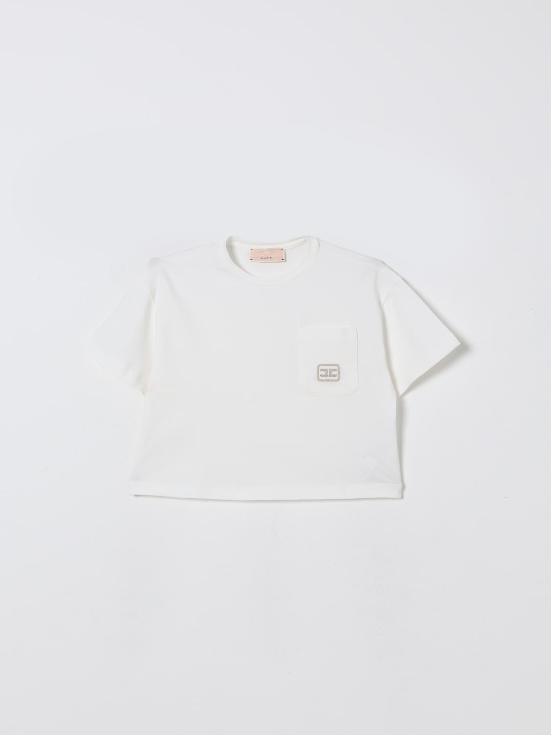 ELISABETTA FRANCHI LA MIA BAMBINA CAMISETA: Camisetas niños Elisabetta Franchi La Mia Bambina, Blanco - Img 1