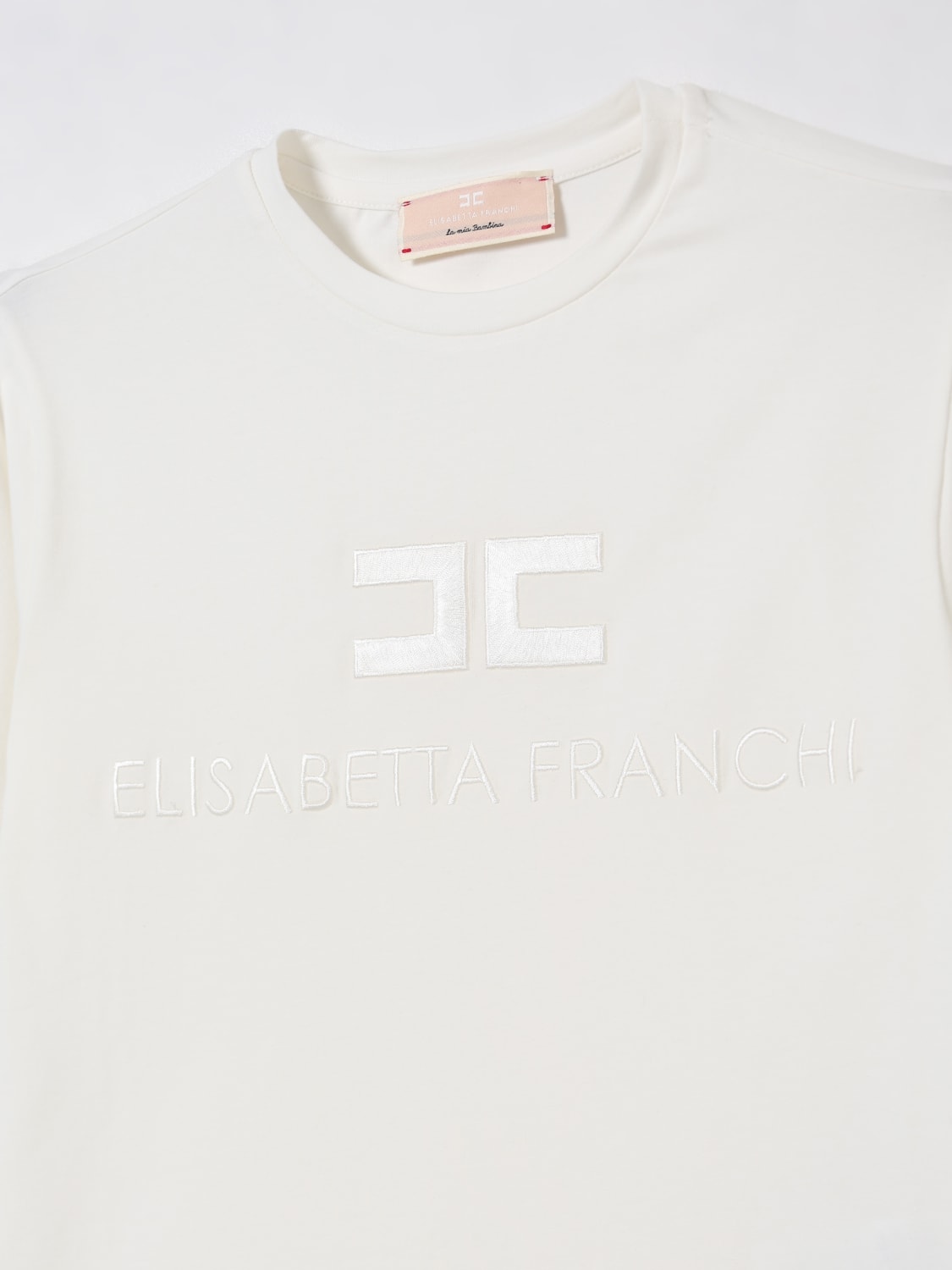 ELISABETTA FRANCHI LA MIA BAMBINA CAMISETA: Camisetas niños Elisabetta Franchi La Mia Bambina, Blanco - Img 3