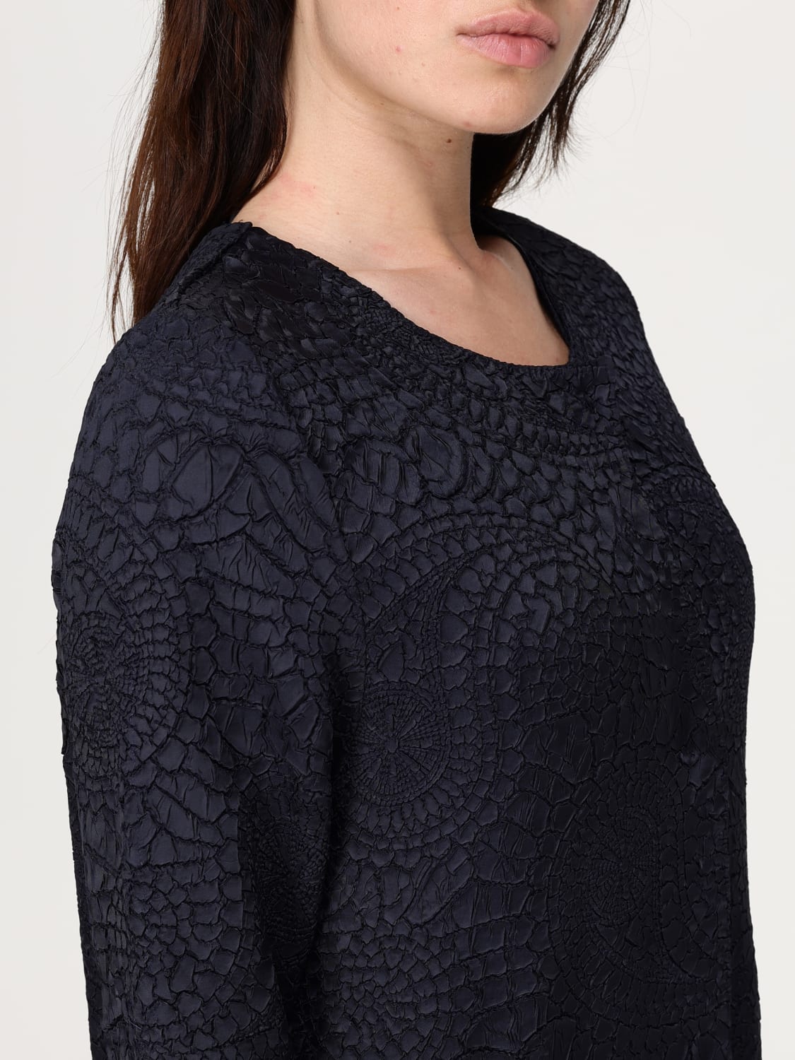 MEIMEIJ CAPPOTTO: Cappotto Meimeij in poliestere jacquard, Blue - Img 5