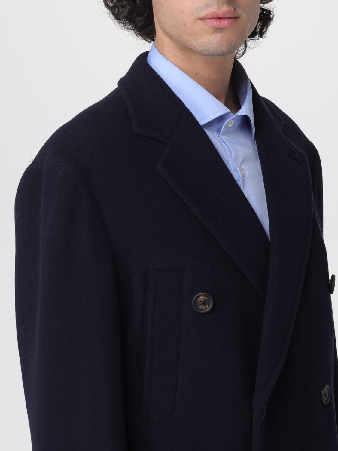 ELEVENTY 大衣: 大衣 男士 Eleventy, 蓝色 - Img 4