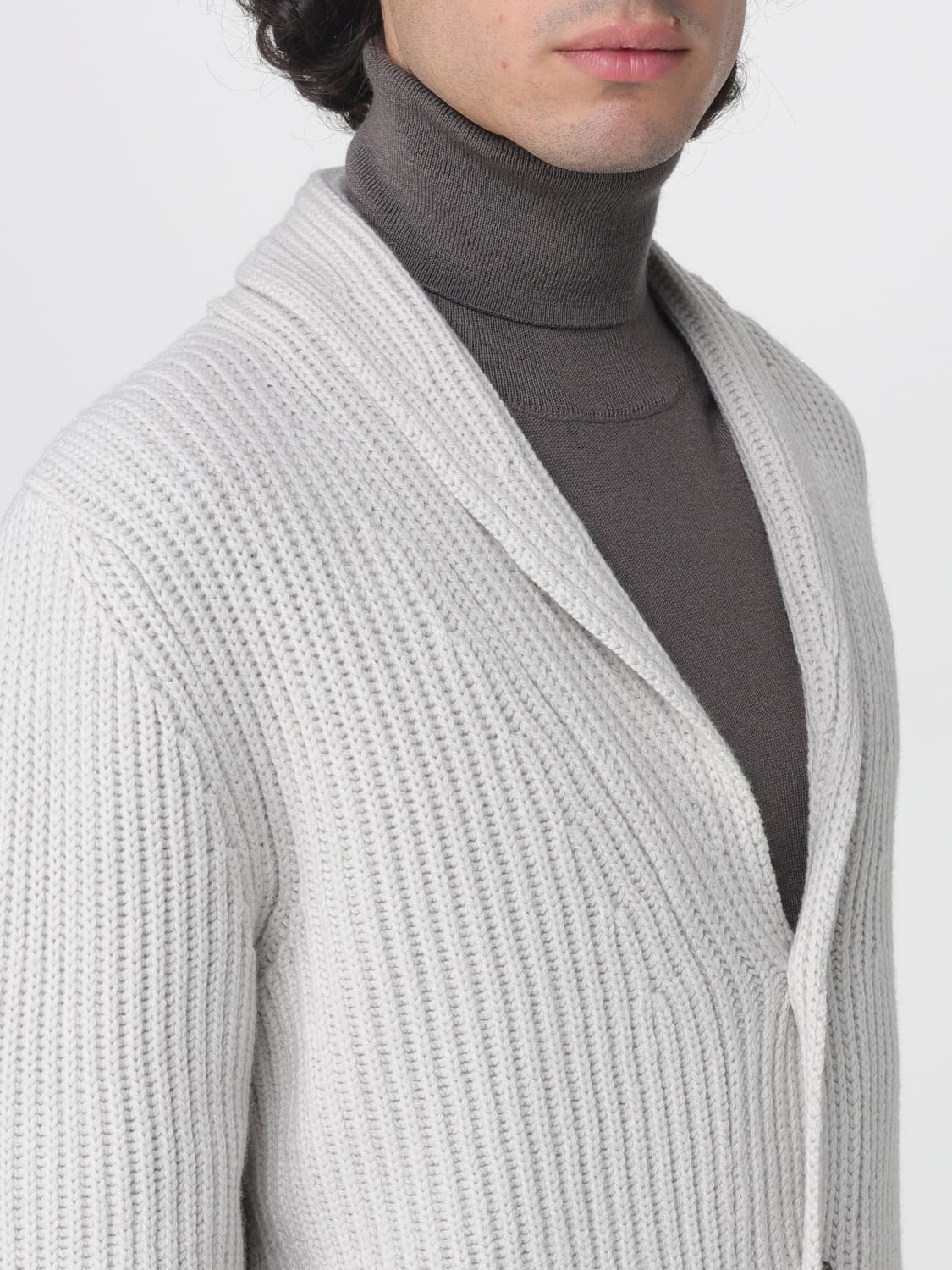 ELEVENTY MAGLIA: Cardigan Eleventy in lana vergine, Beige - Img 4