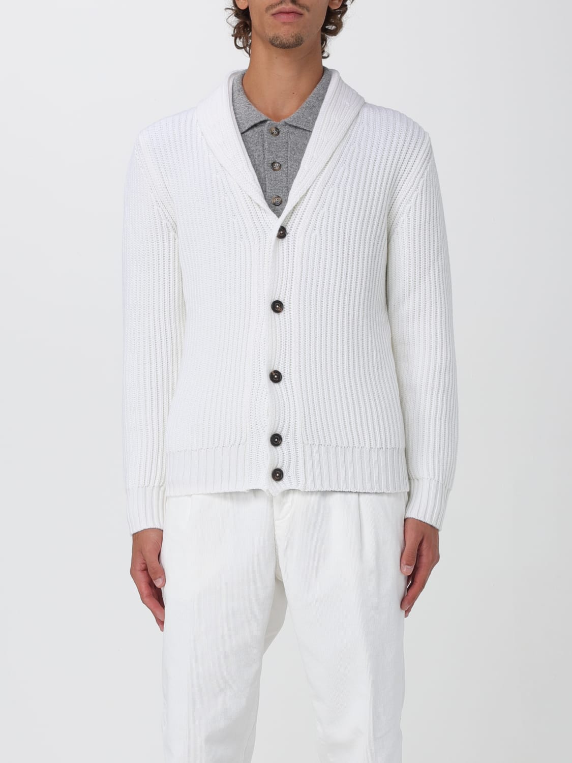 ELEVENTY MAGLIA: Cardigan Eleventy in lana vergine, Avorio - Img 1