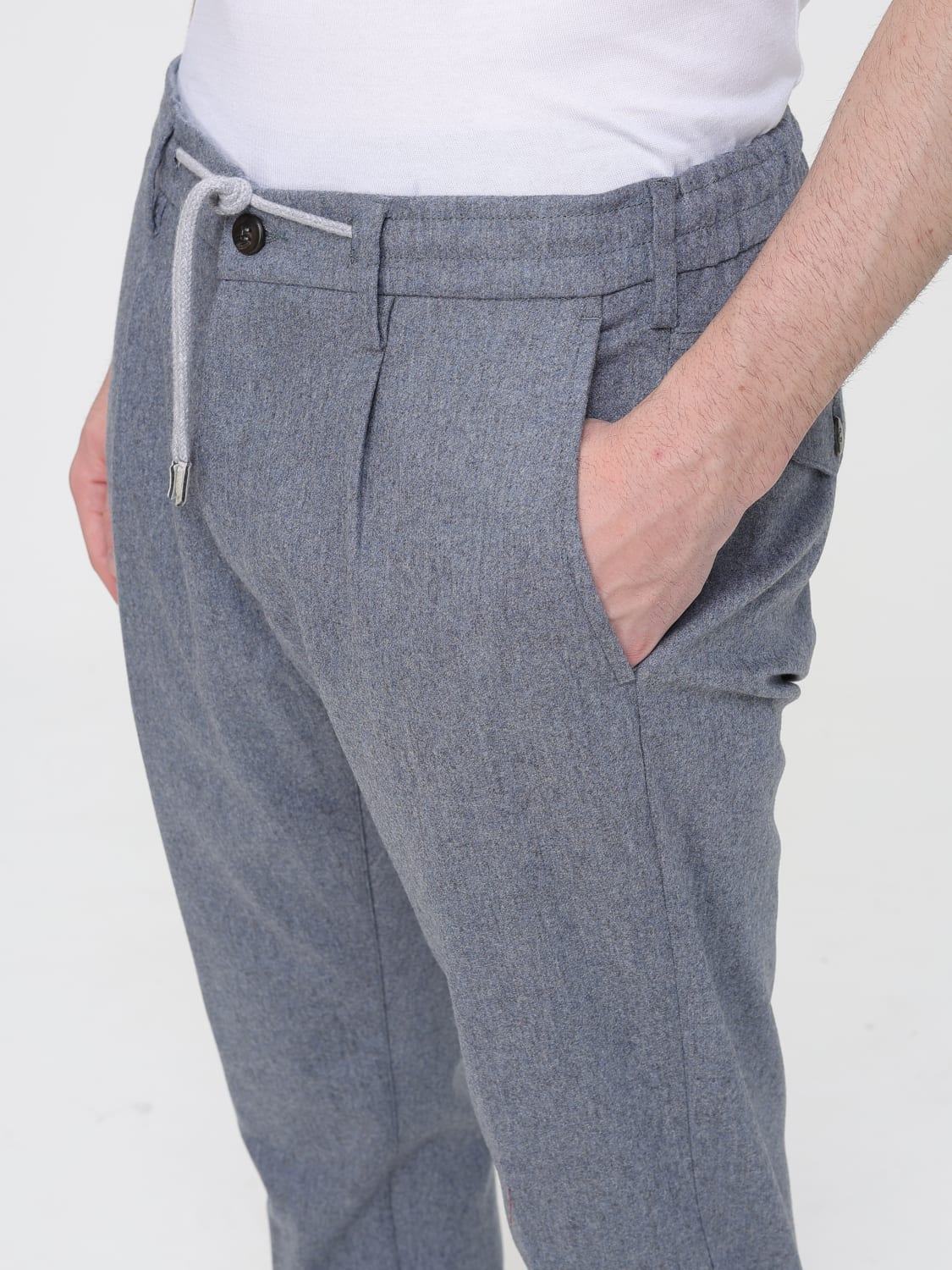 ELEVENTY PANTS: Pants men Eleventy, Gnawed Blue - Img 3