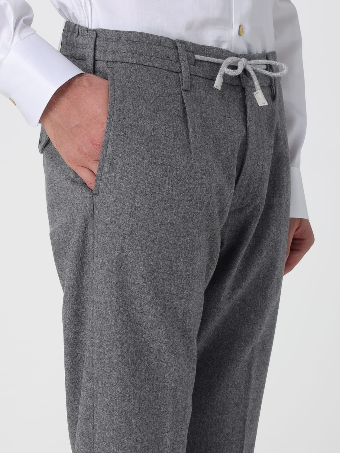 ELEVENTY PANTALONI: Pantalone classico Eleventy in misto lana e cashmere , Grigio - Img 3