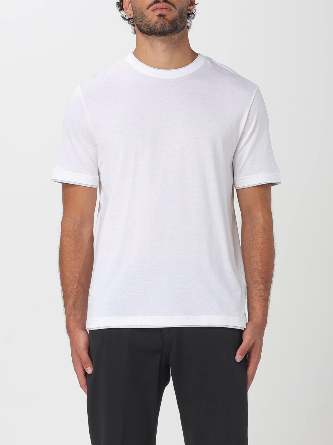 ELEVENTY T恤: T恤 男士 Eleventy, 白色 1 - Img 1