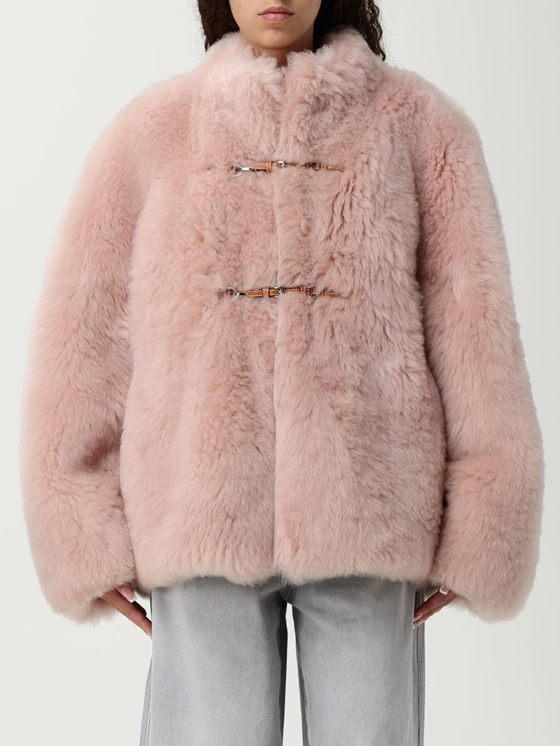 ERMANNO SCERVINO GIACCA: Giubbotto Ermanno Scervino in pelliccia, Rosa - Img 1