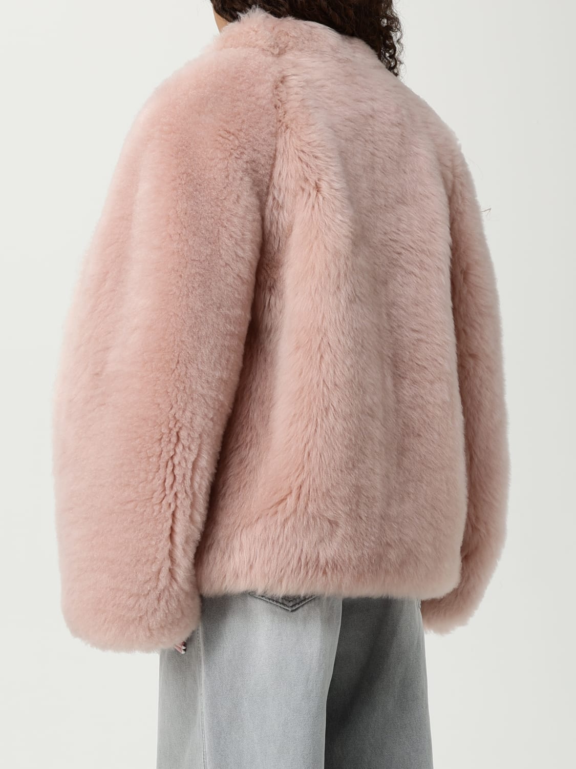 ERMANNO SCERVINO GIACCA: Giubbotto Ermanno Scervino in pelliccia, Rosa - Img 2