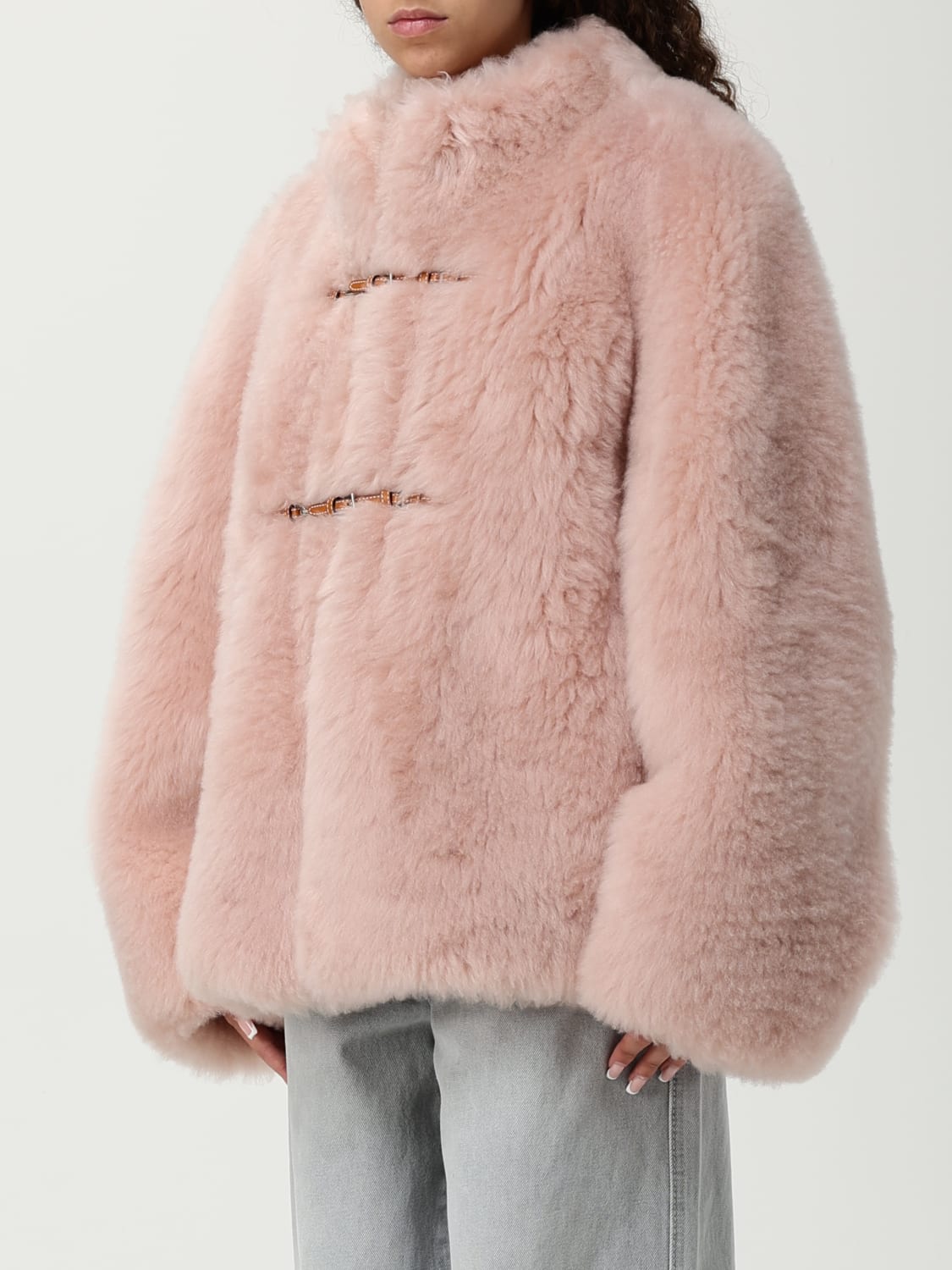 ERMANNO SCERVINO GIACCA: Giubbotto Ermanno Scervino in pelliccia, Rosa - Img 3