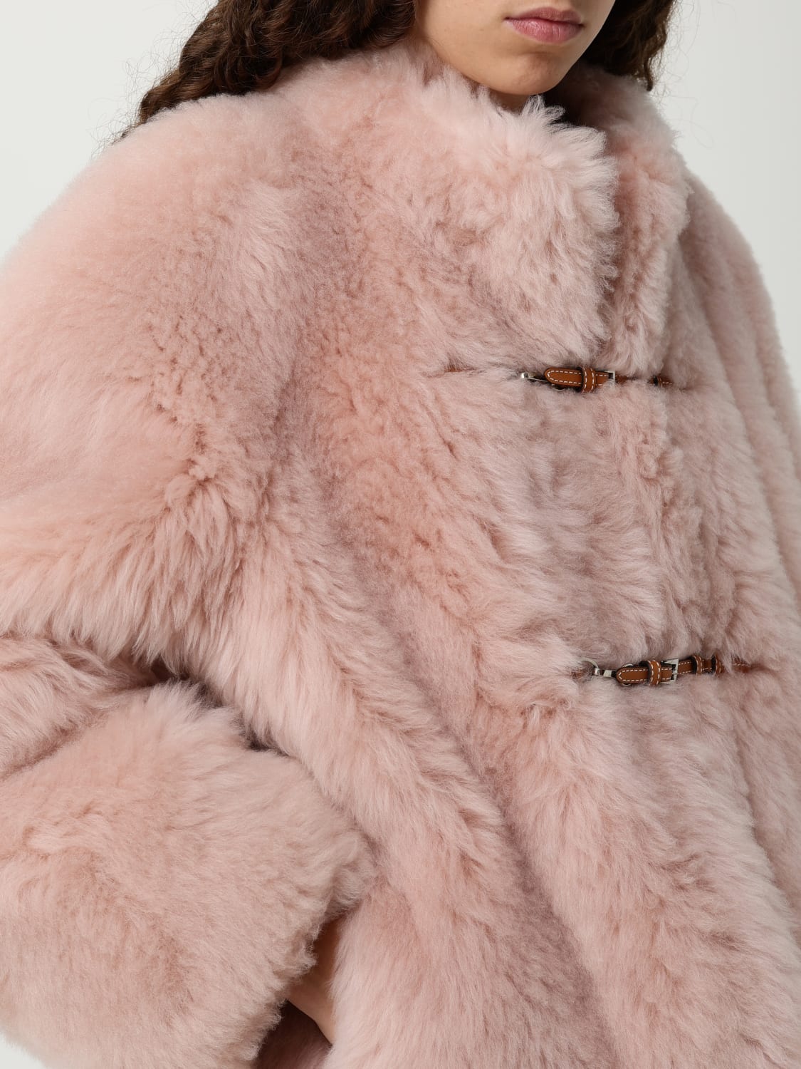 ERMANNO SCERVINO GIACCA: Giubbotto Ermanno Scervino in pelliccia, Rosa - Img 4